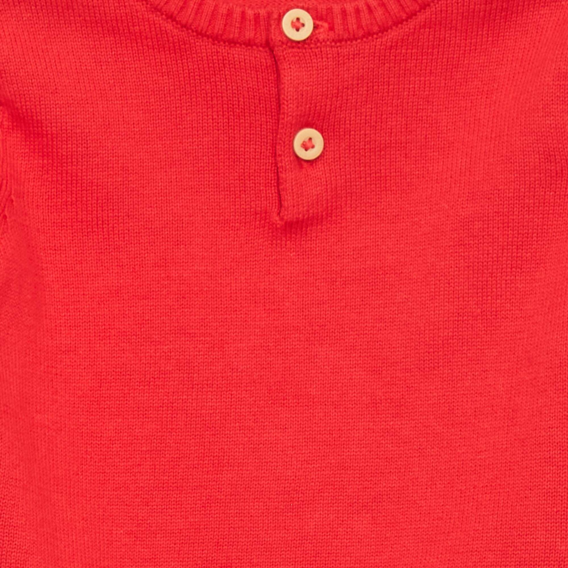 Pull en maille tricot Rouge