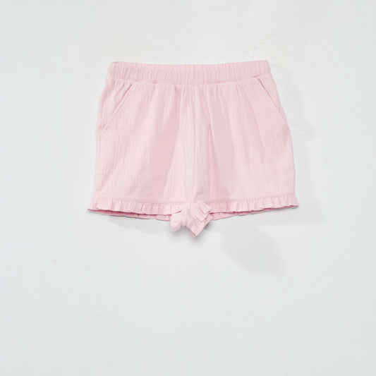 Short en maille cr p e Rose