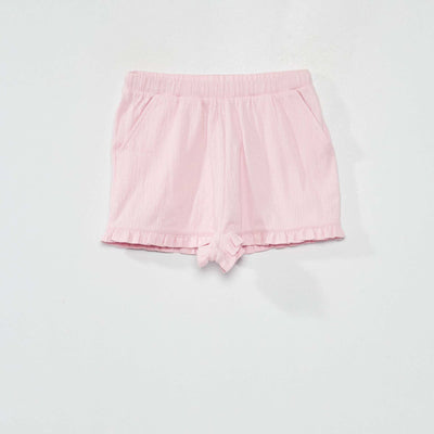 Short en maille cr p e Rose