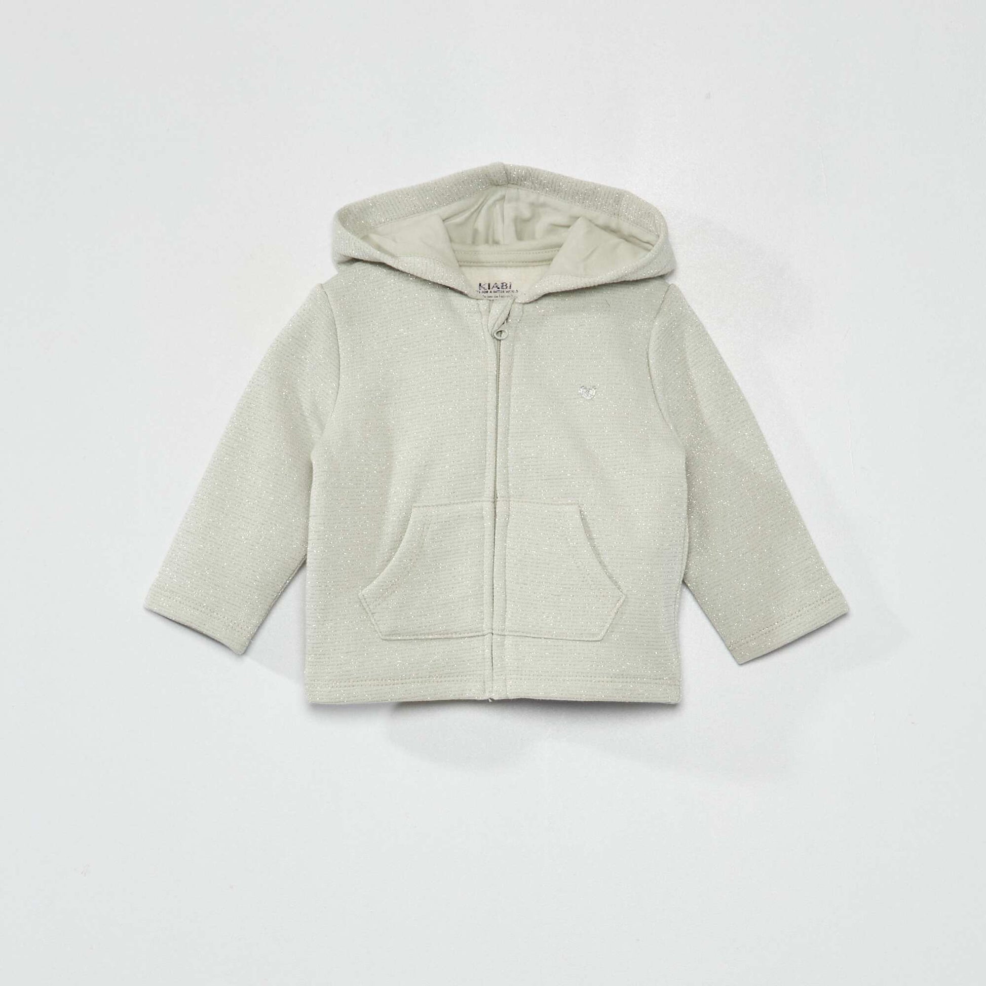 Sweat zipp capuche avec imprim Vert