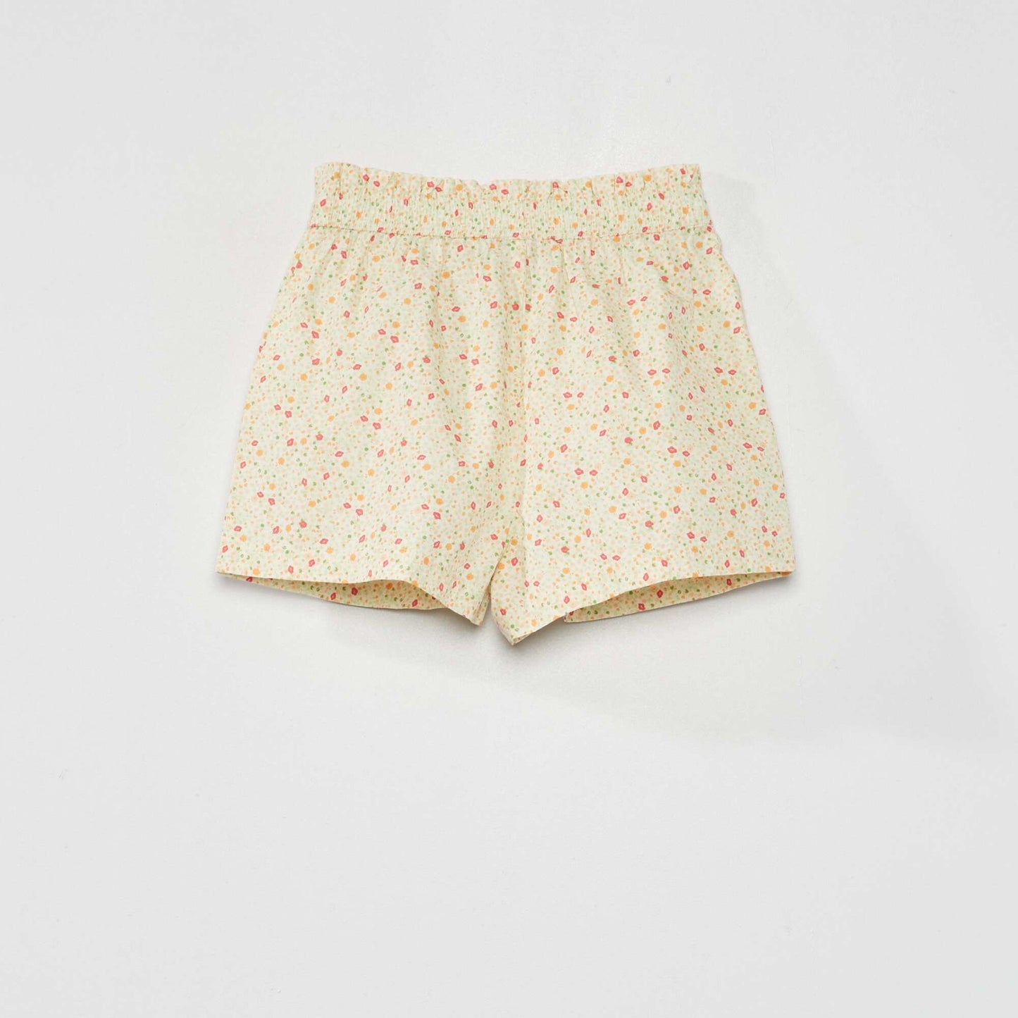 Short ample en coton Blanc