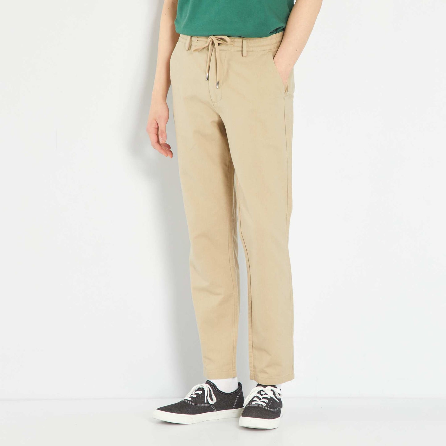 Pantalon chino slim Beige