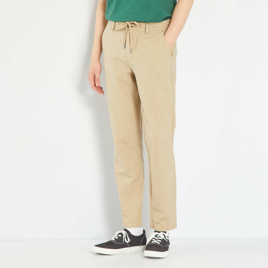 Pantalon chino slim Beige