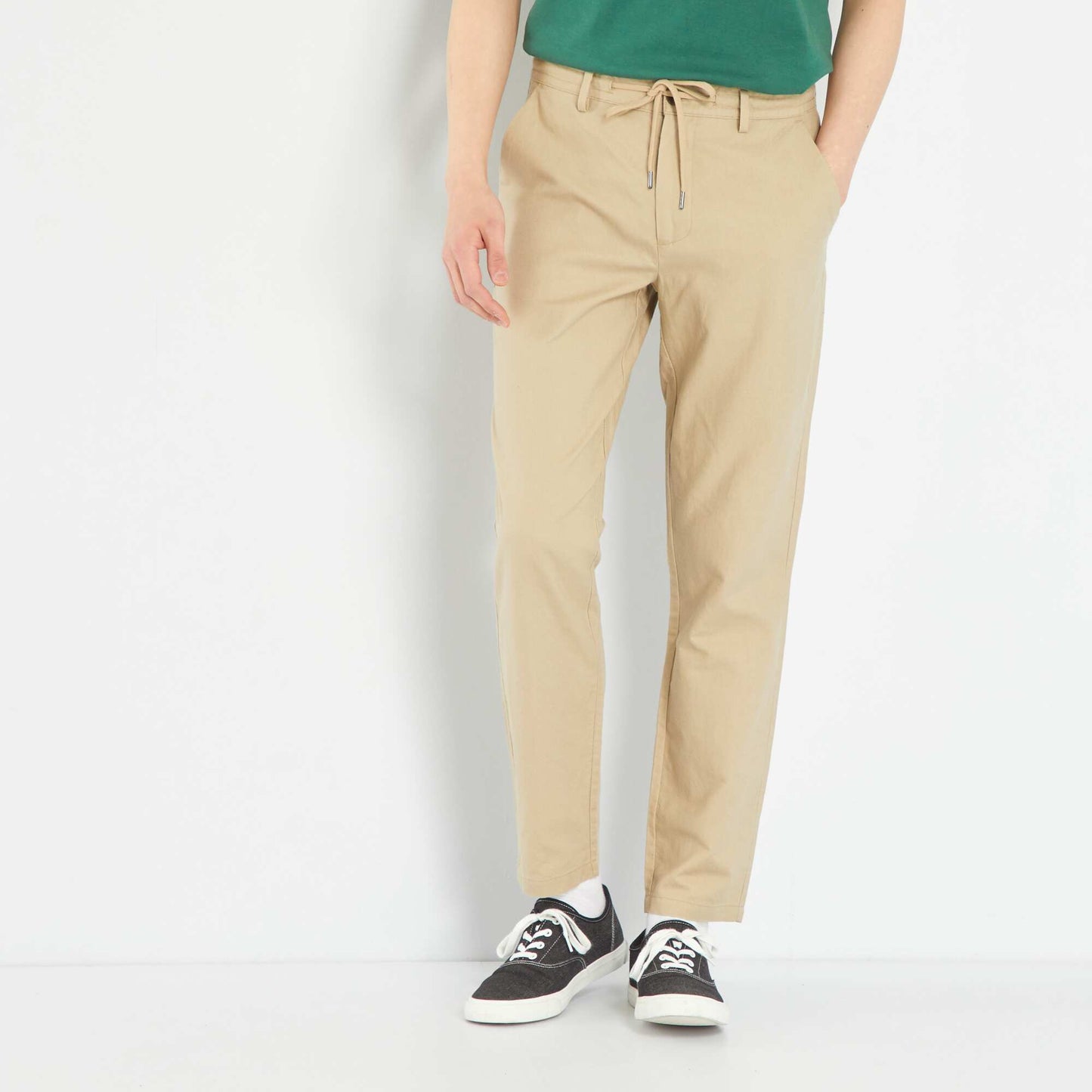 Pantalon chino slim Beige