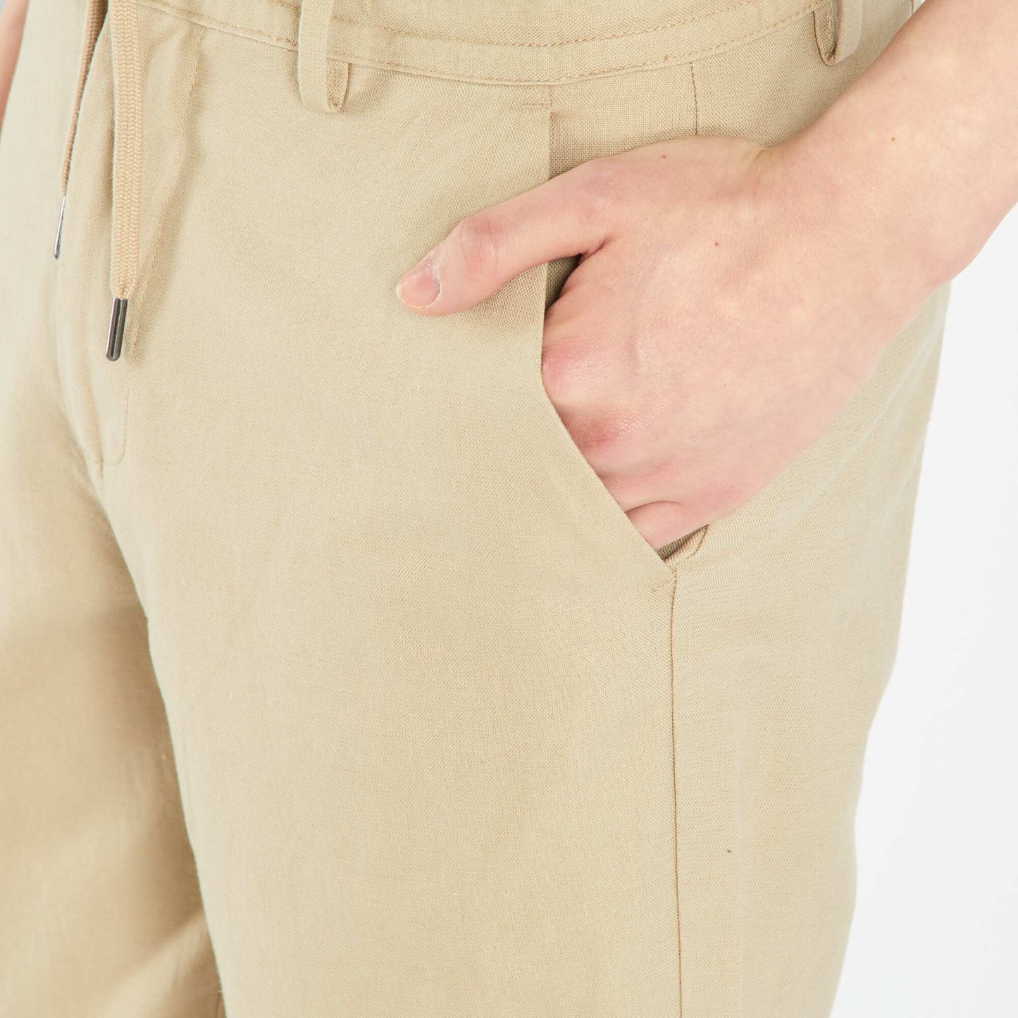 Pantalon chino slim Beige