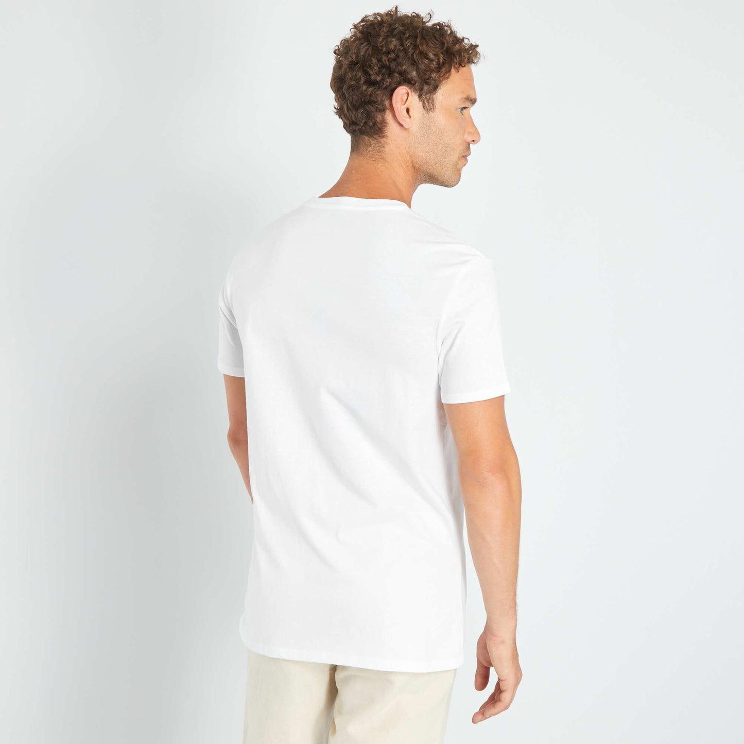 T-shirt en jersey avec print Blanc 'Miami'