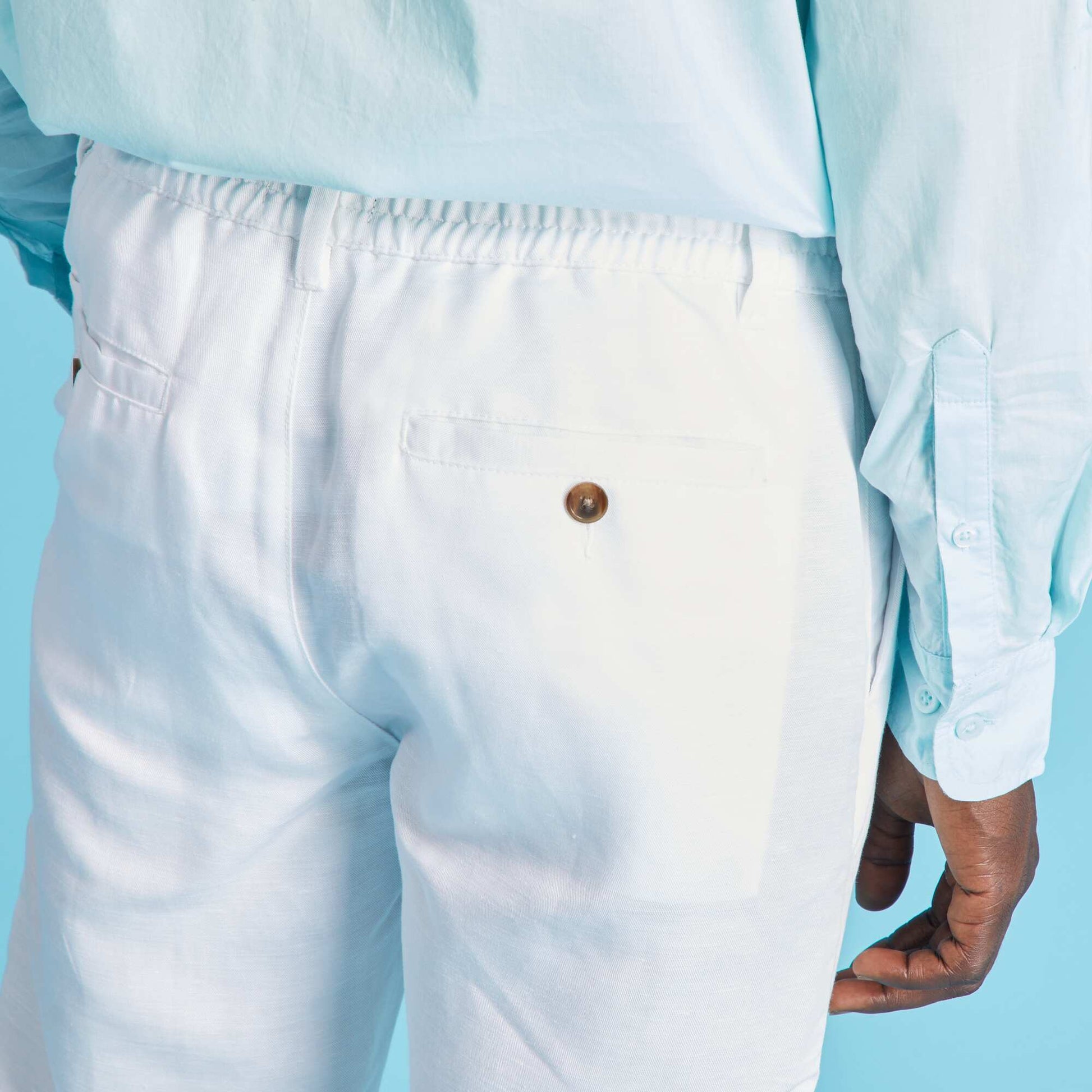 Pantalon chino slim blanc