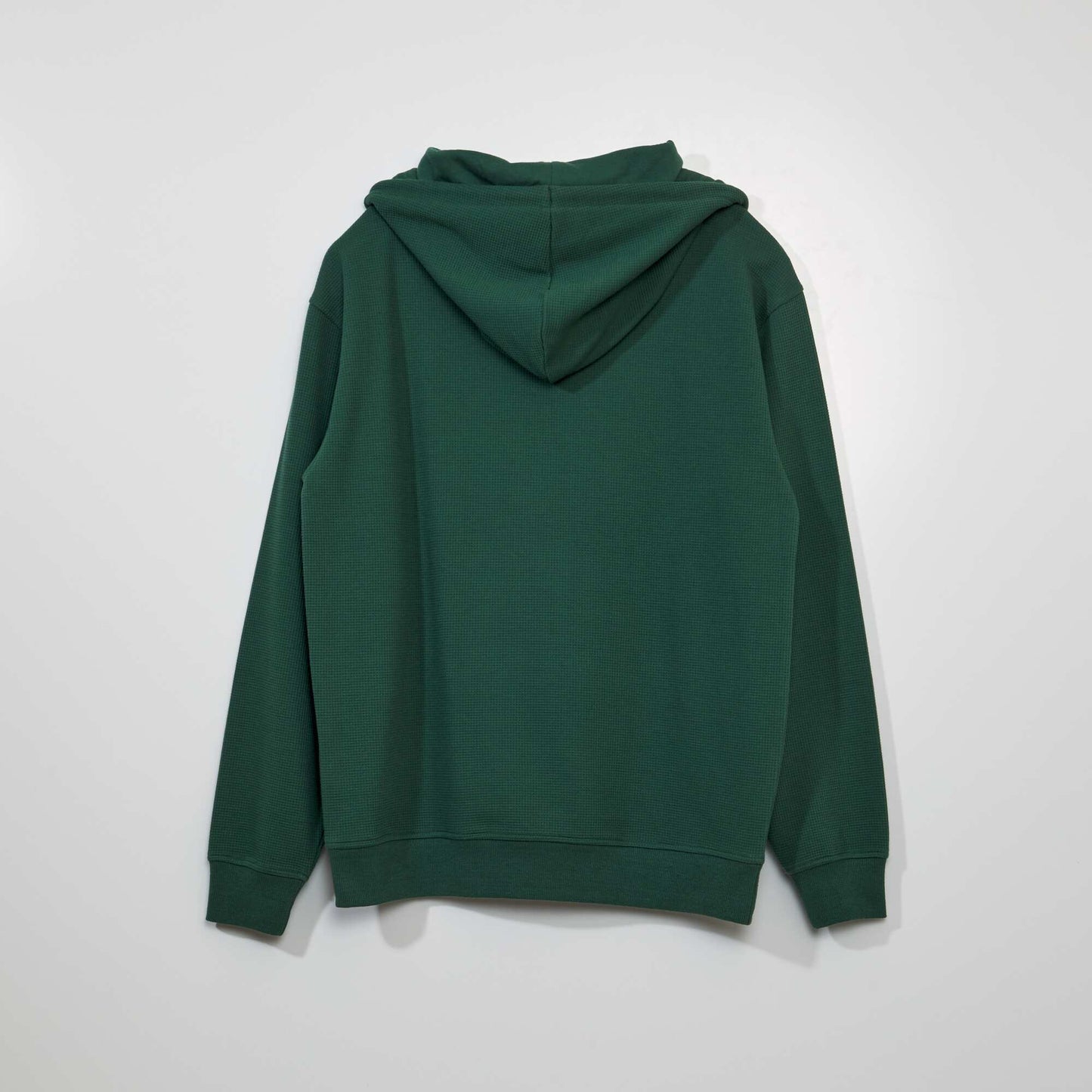 Sweat capuche en maille gaufr e Vert