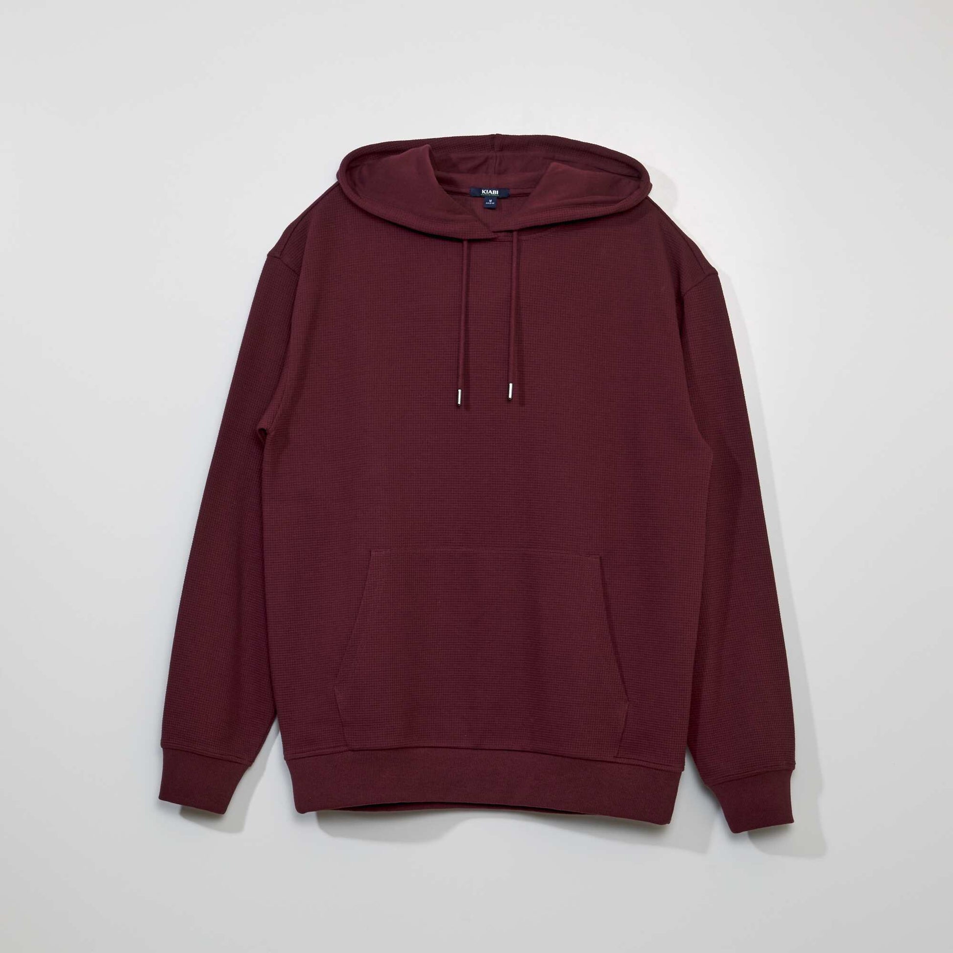 Sweat capuche en maille gaufr e Rouge