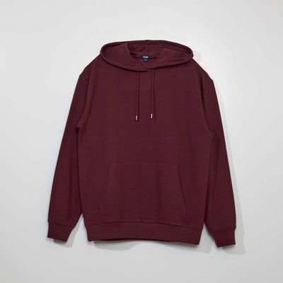 Sweat capuche en maille gaufr e Rouge