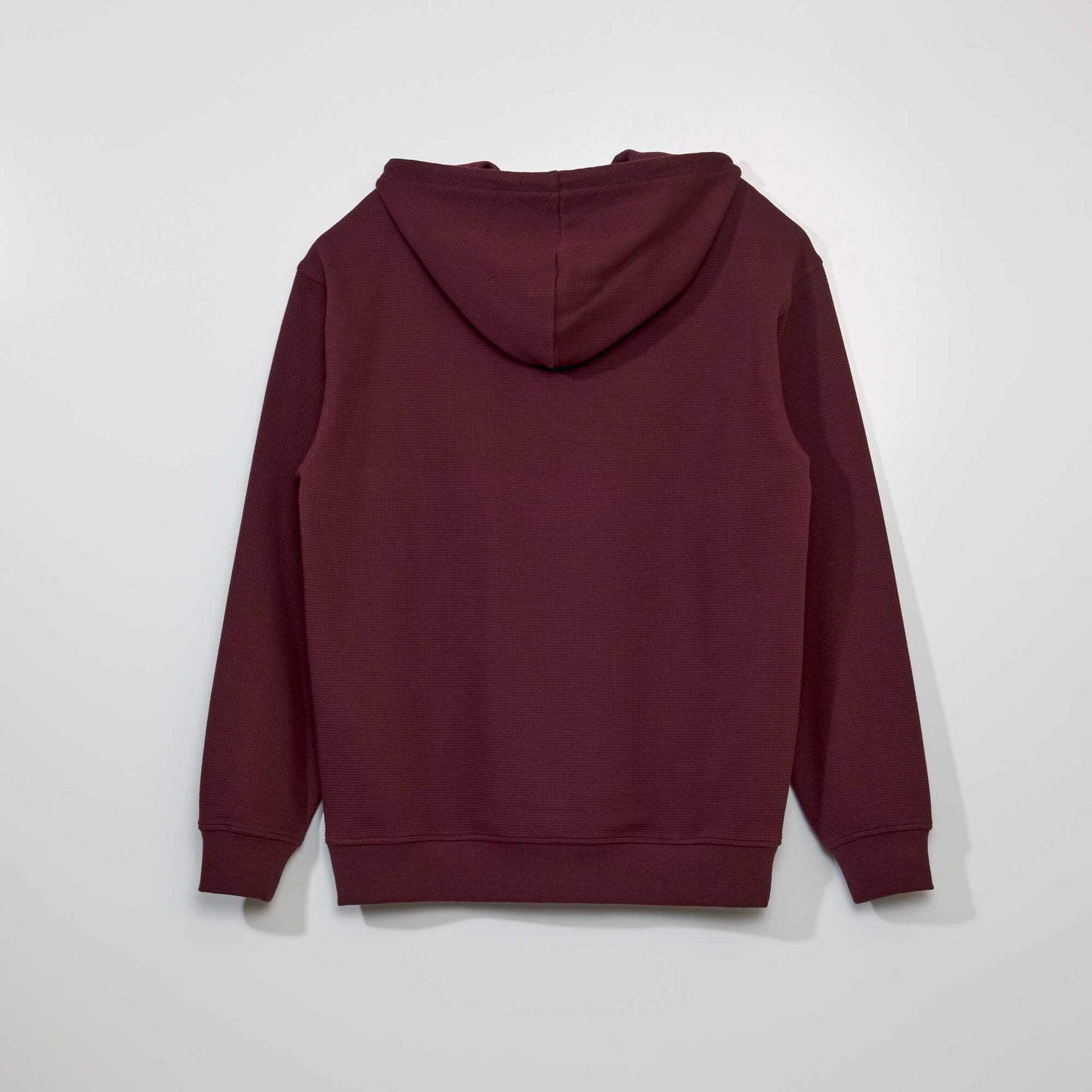 Sweat capuche en maille gaufr e Rouge