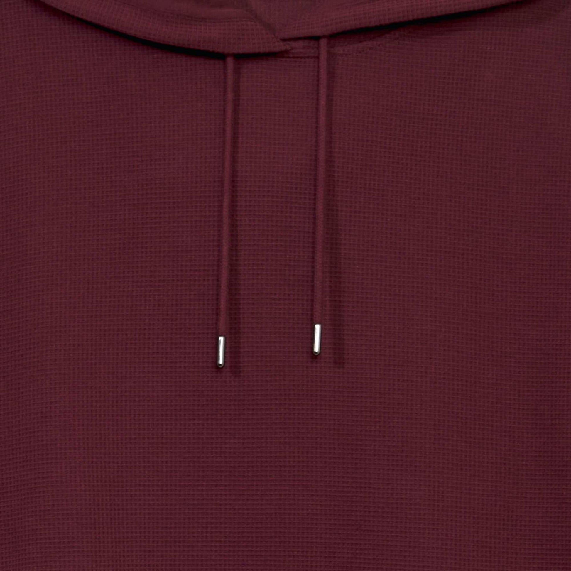 Sweat capuche en maille gaufr e Rouge