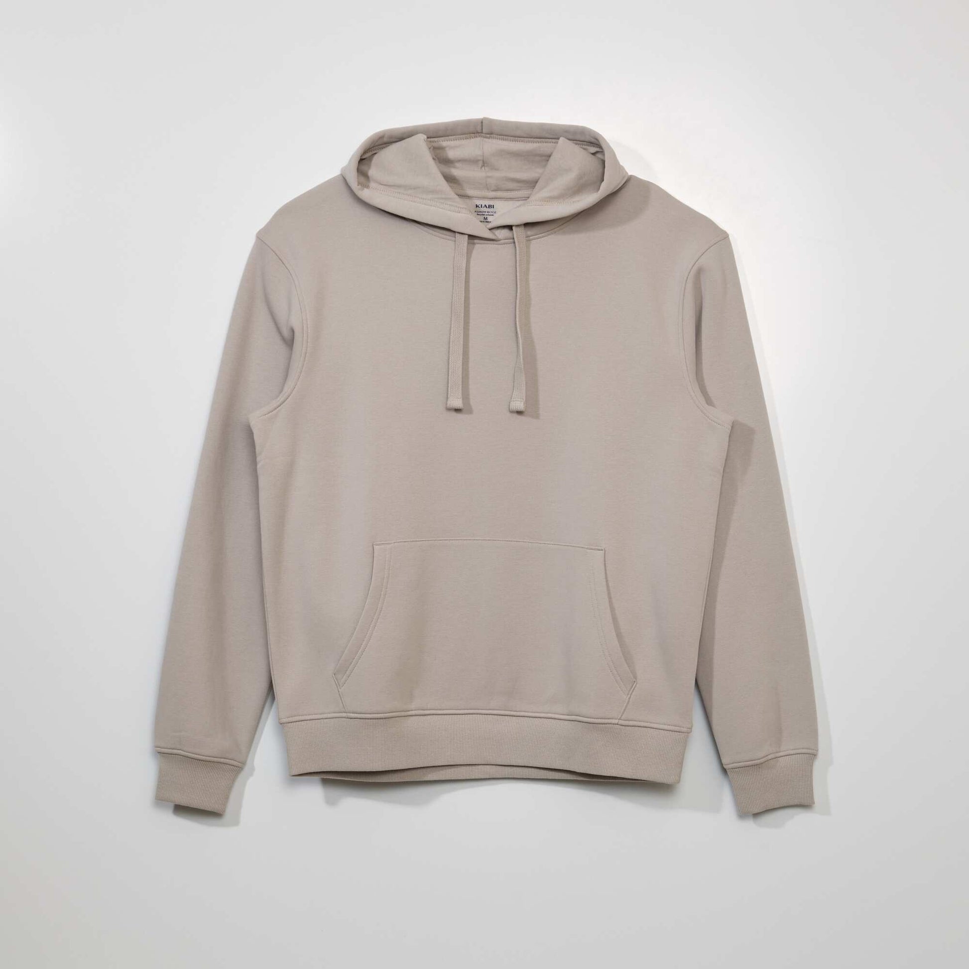Sweat en molleton capuche beige