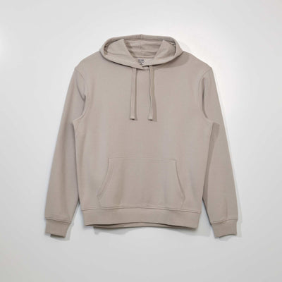 Sweat en molleton capuche beige