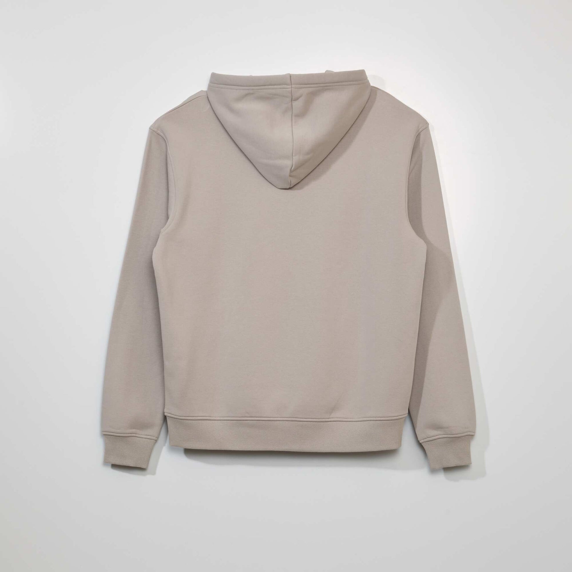Sweat en molleton capuche beige