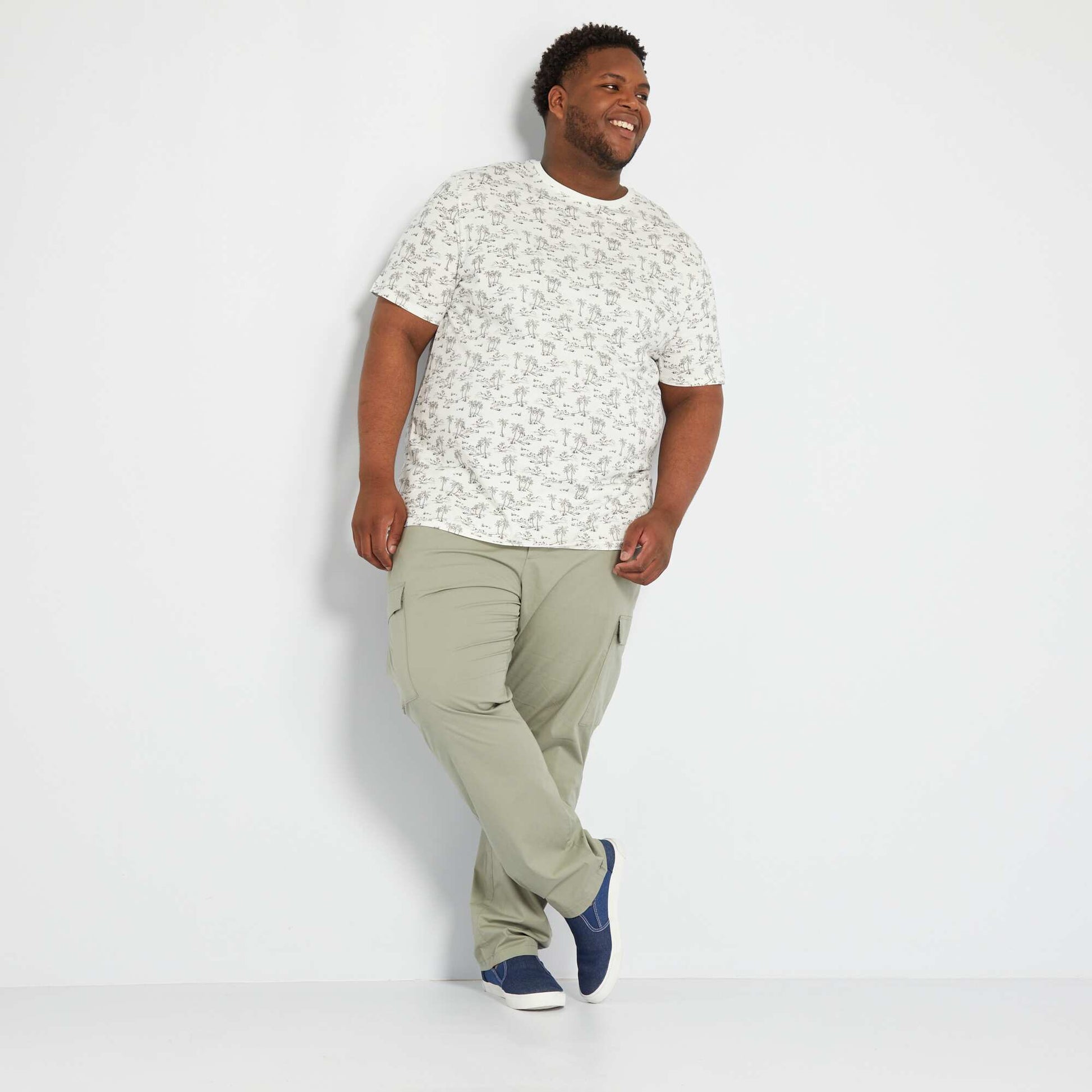 T-shirt en jersey avec print Blanc