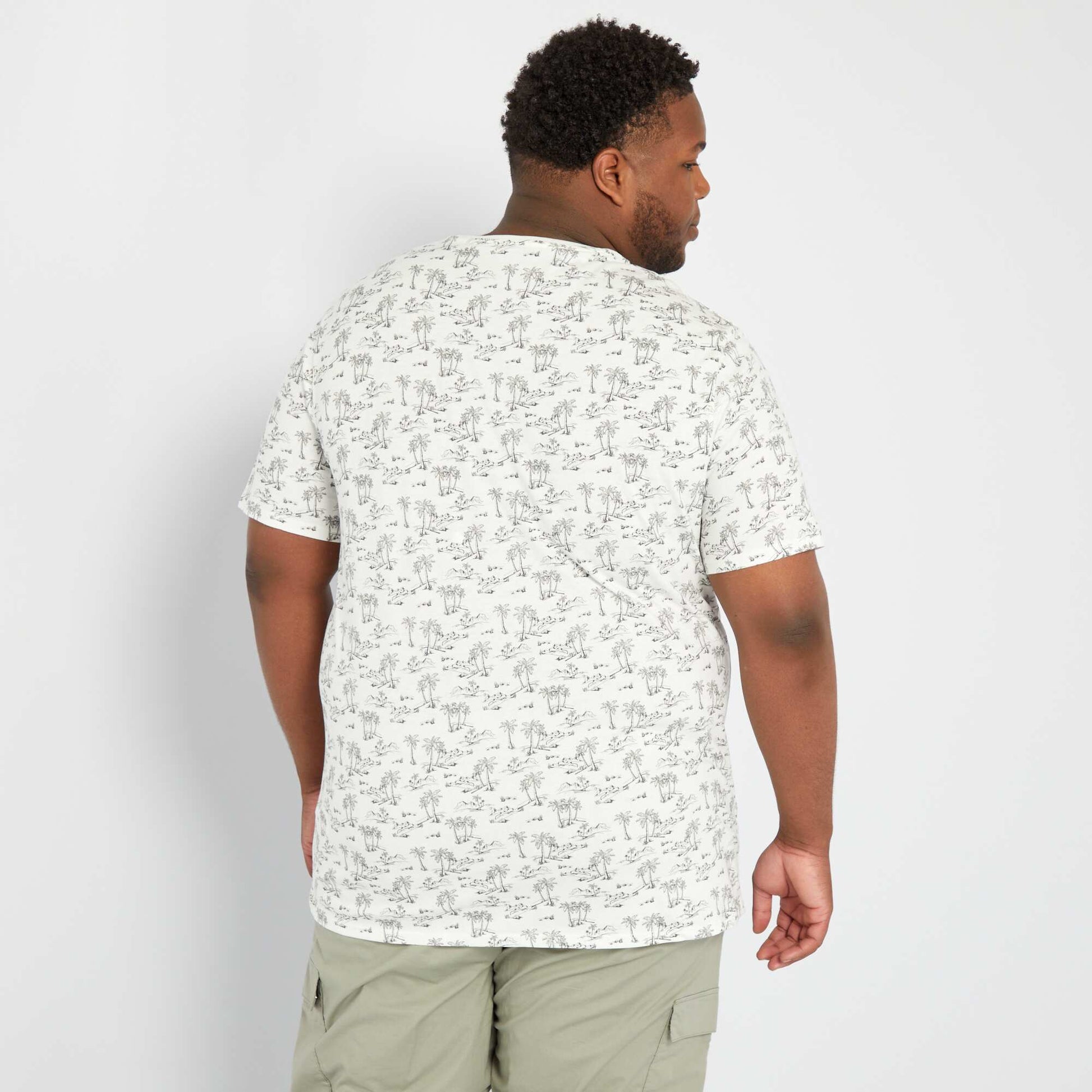 T-shirt en jersey avec print Blanc