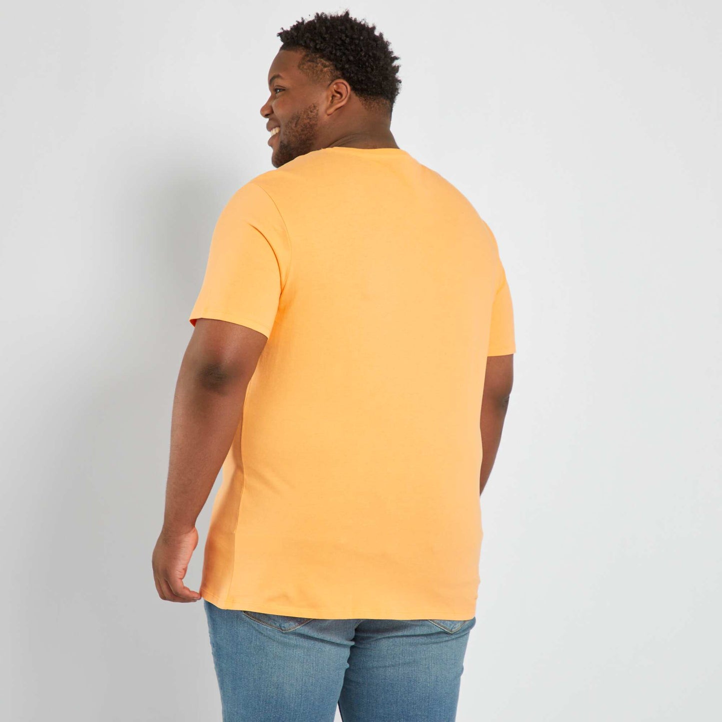 T-shirt en jersey avec print Orange