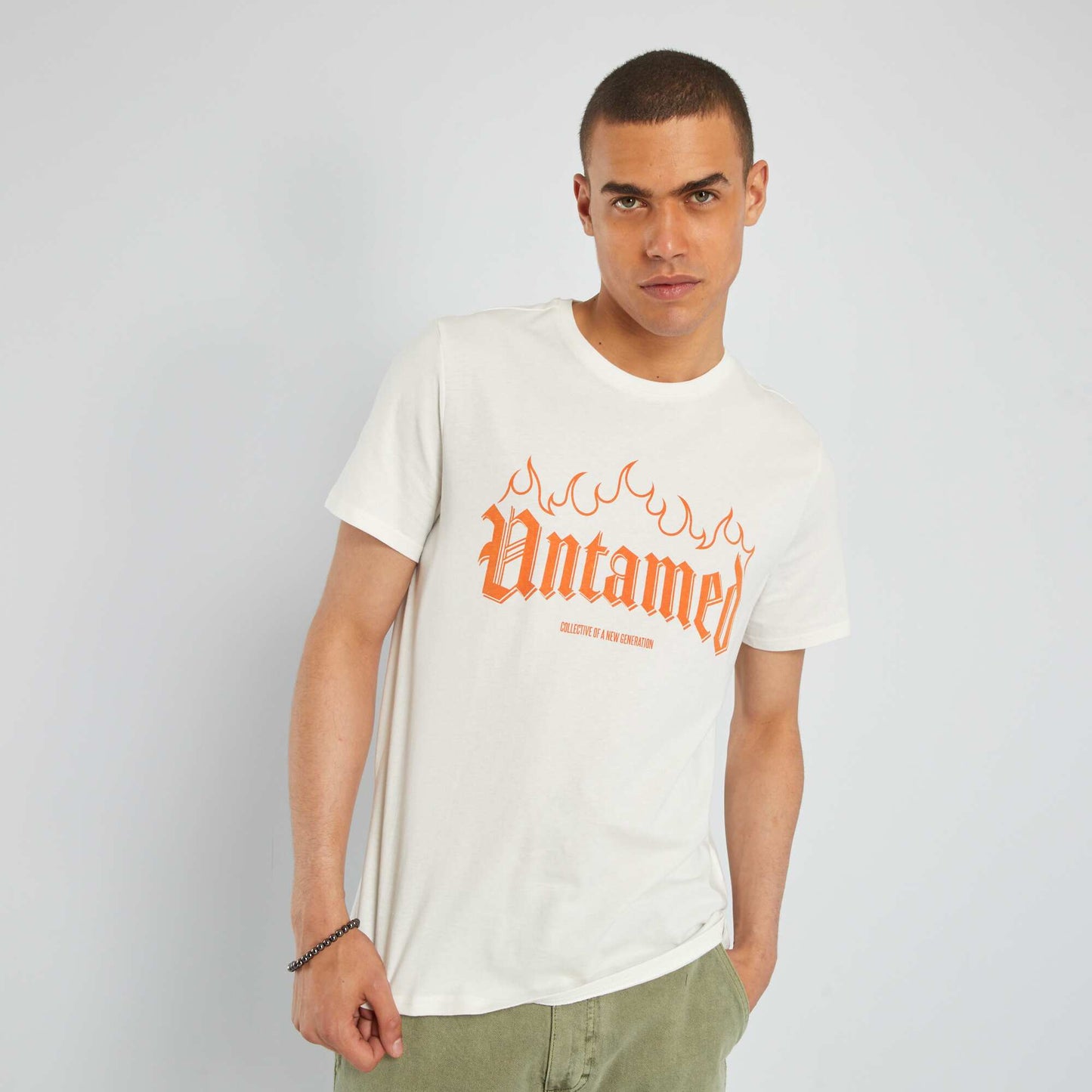 T-shirt imprim manches courtes Blanc