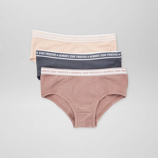 Lot de 3 shorties stretchs Rose