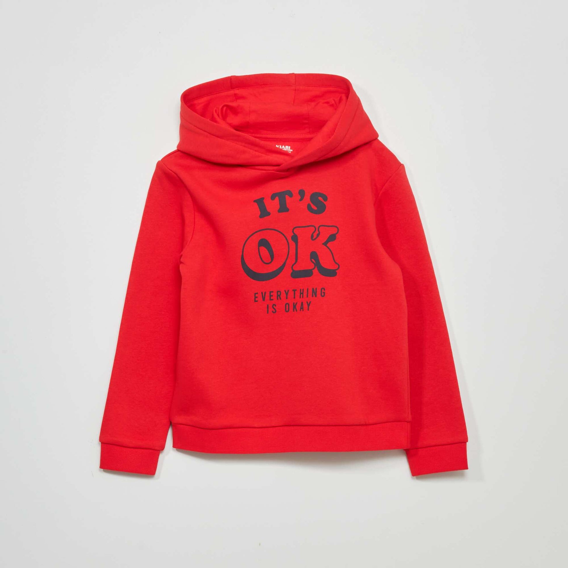 Sweat capuche en molleton Rouge