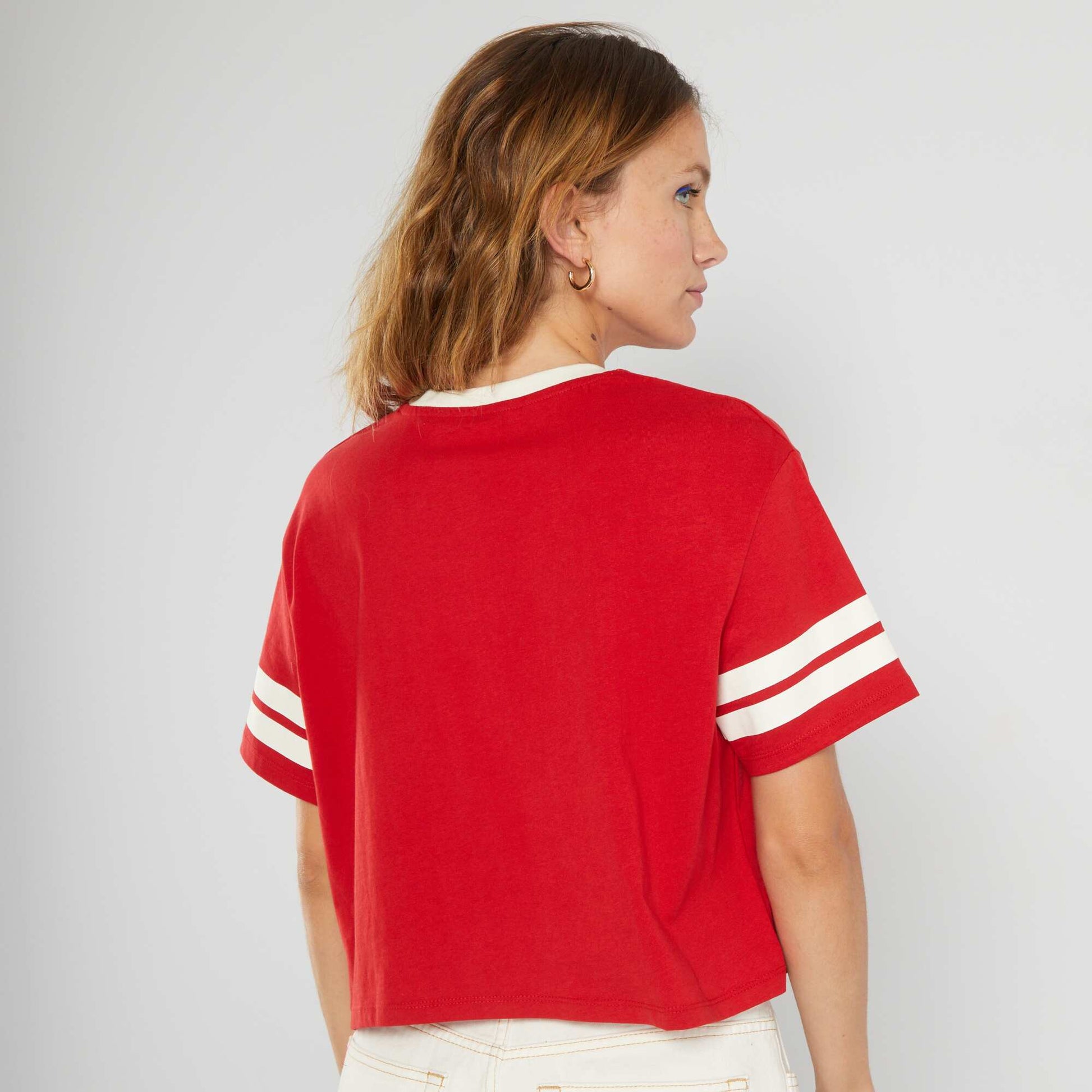 T-shirt cropped top Blanc