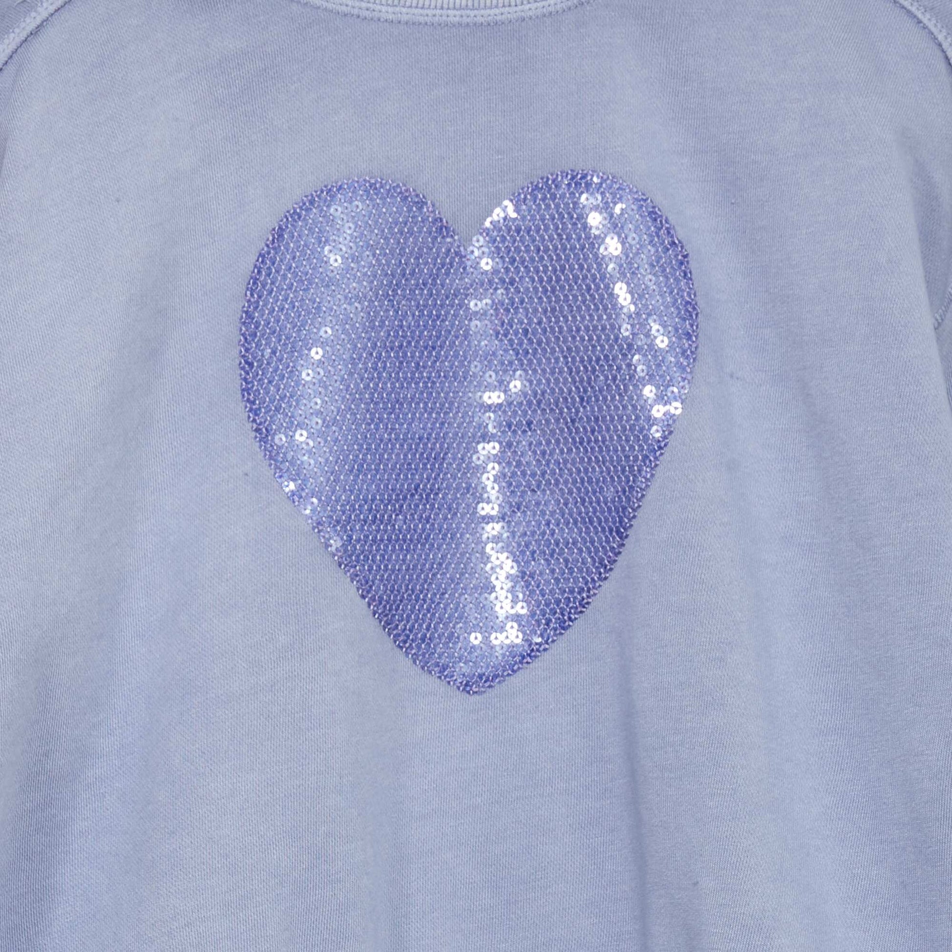 Sweat en molleton l ger avec imprim Bleu