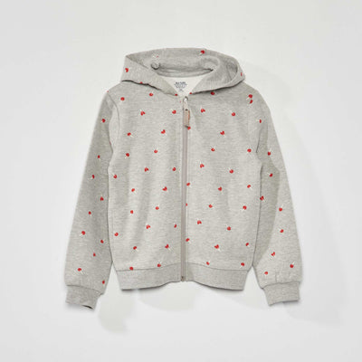 Sweat zipp capuche Gris