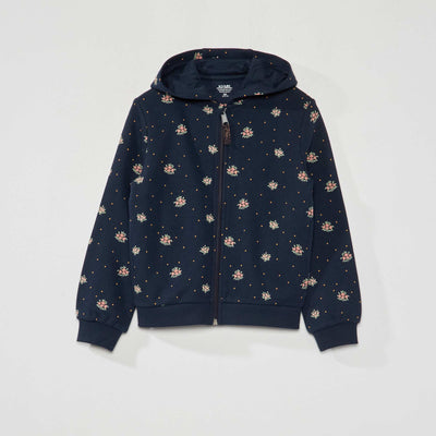 Sweat zipp capuche BLEU