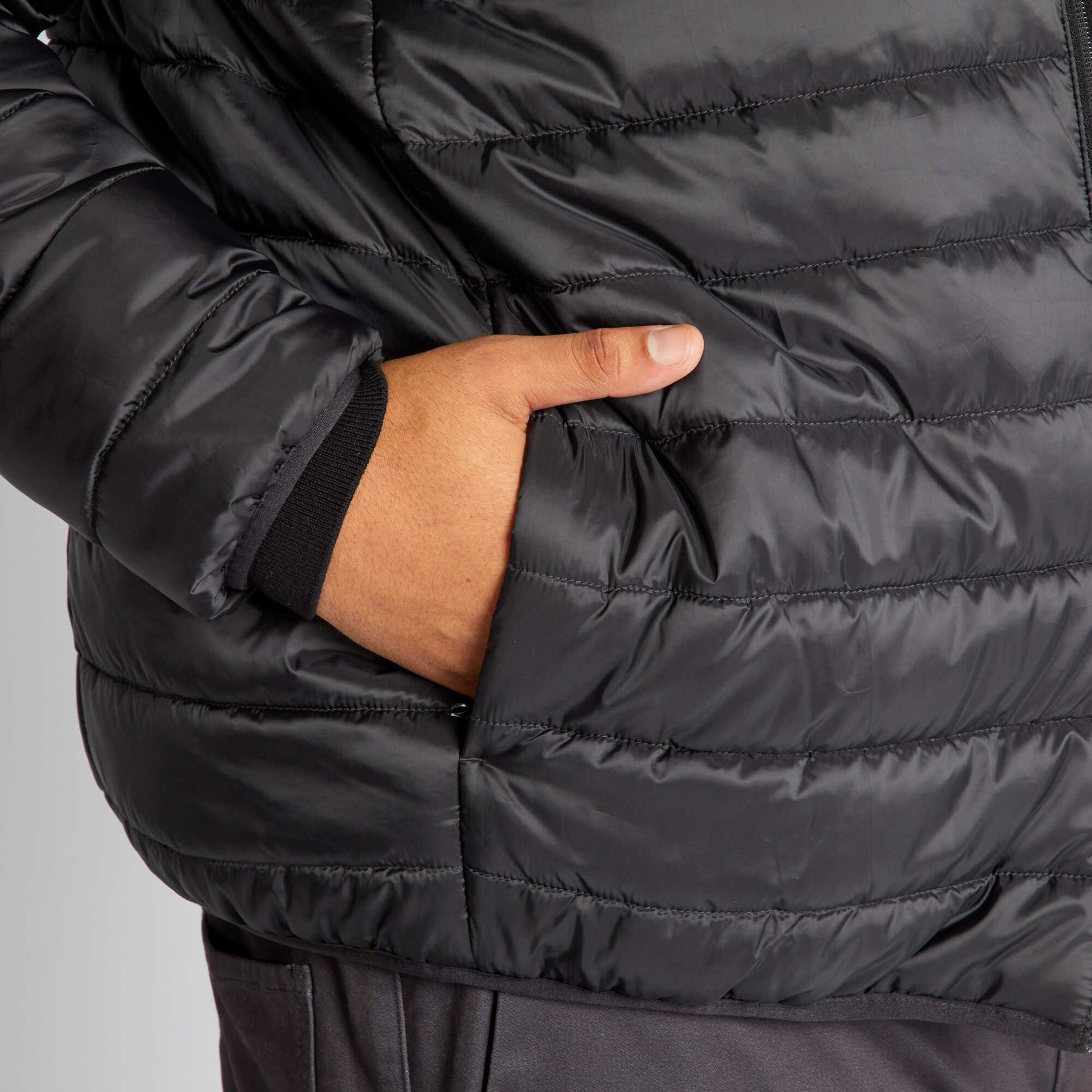 Doudoune en bouteilles recycl es noir