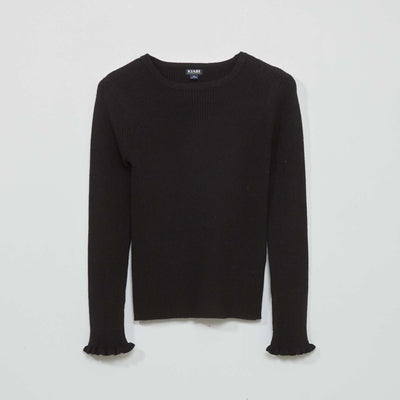 Pull en maille c tel e noir