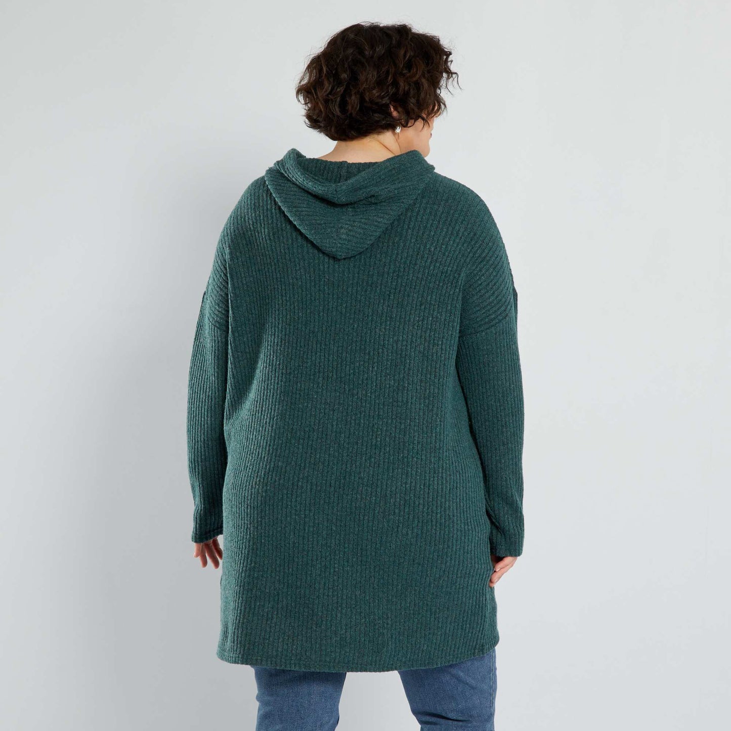 Robe pull capuche Vert