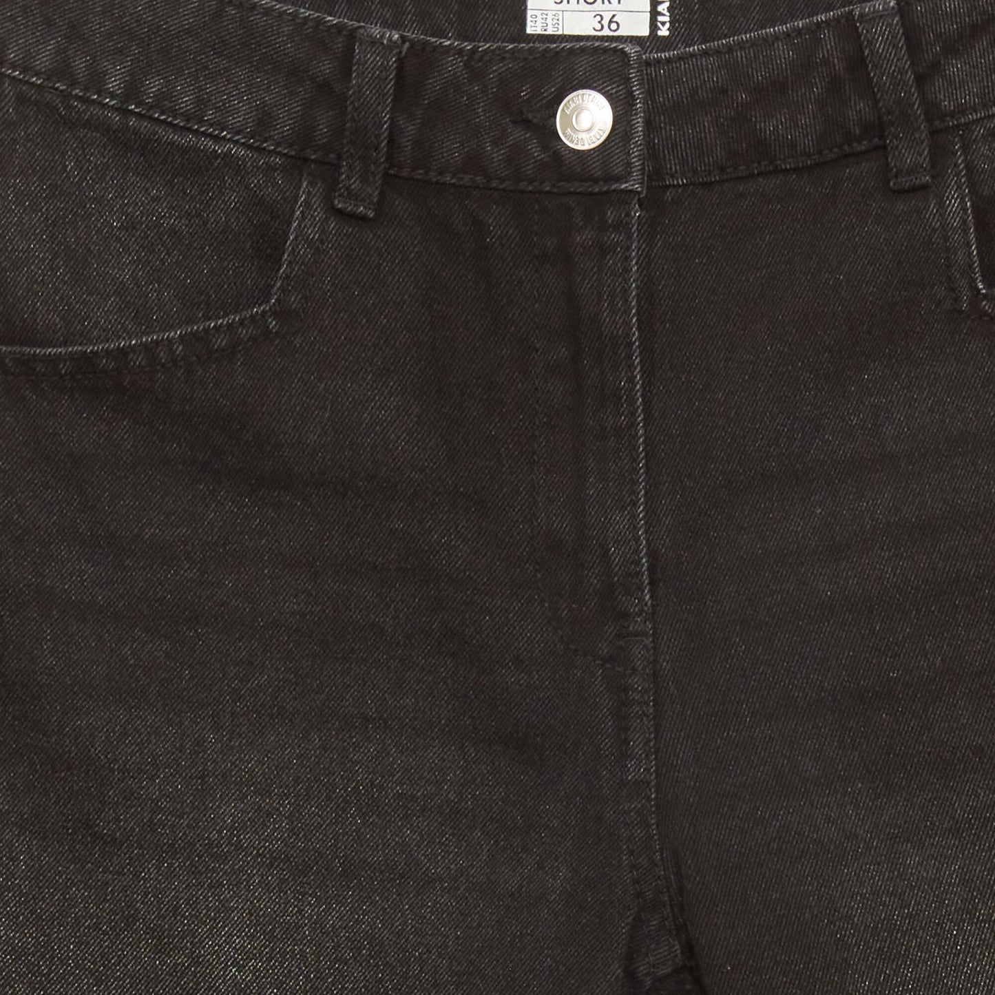 Short en jean avec franges Noir