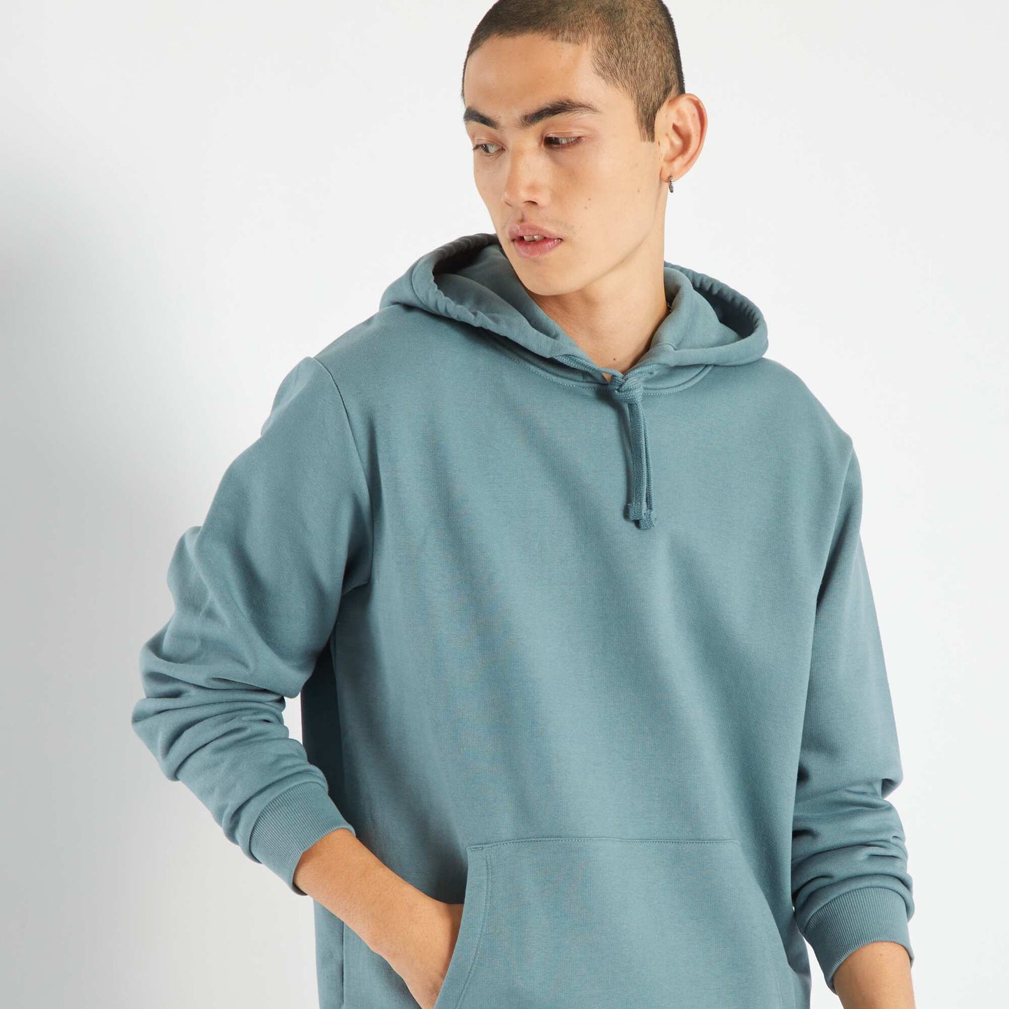 Sweat capuche avec poche kangourou Bleu