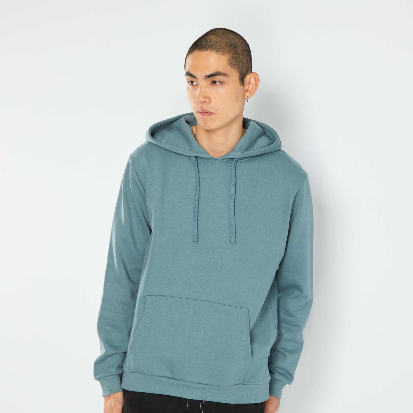 Sweat capuche avec poche kangourou Bleu