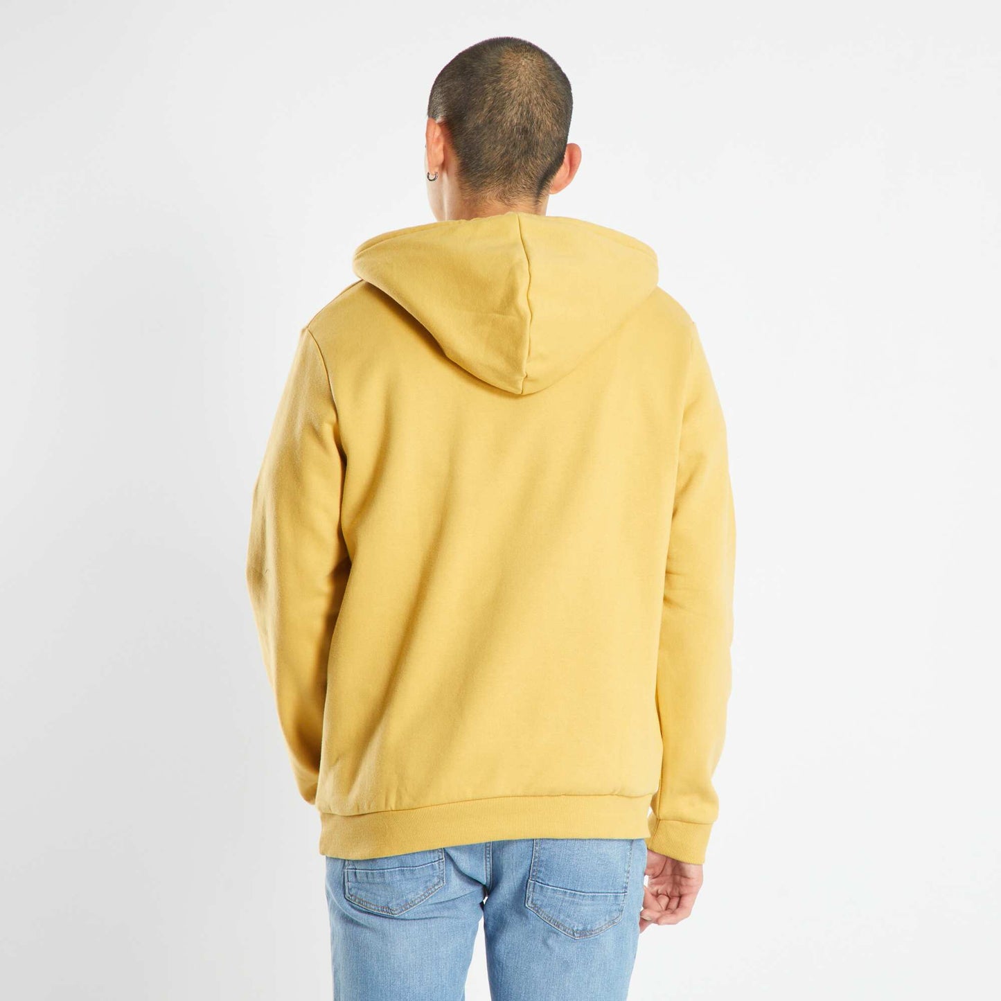 Sweat capuche avec poche kangourou Jaune