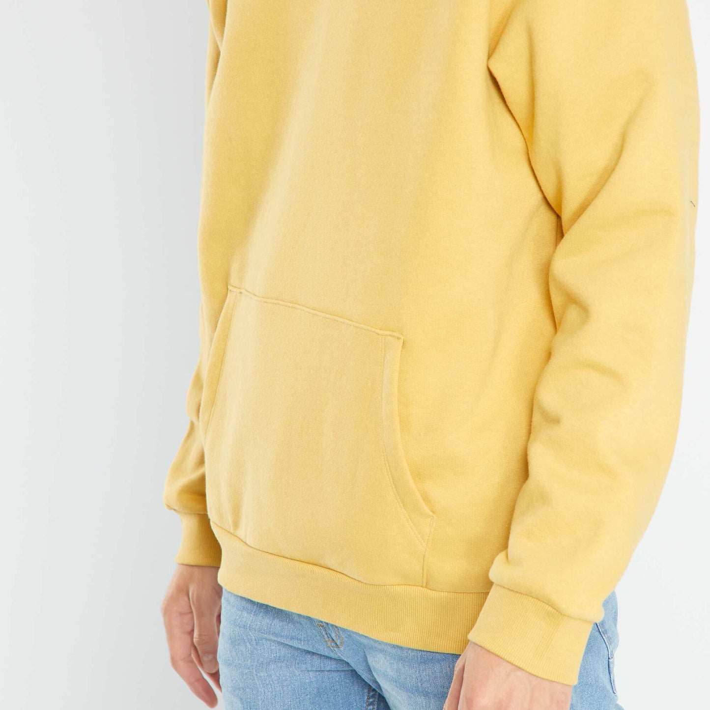 Sweat capuche avec poche kangourou Jaune