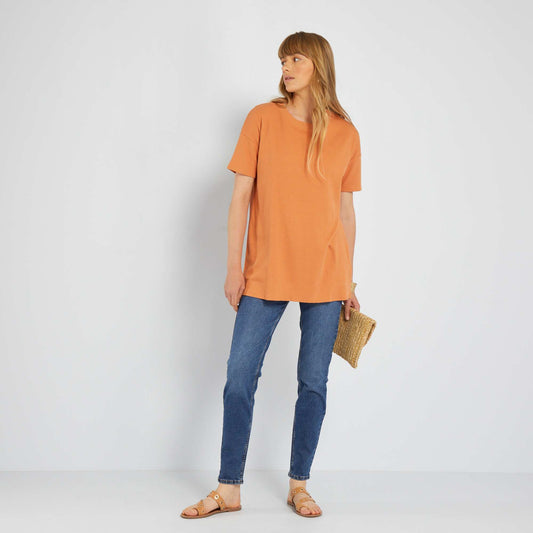 T-shirt long c tel Orange
