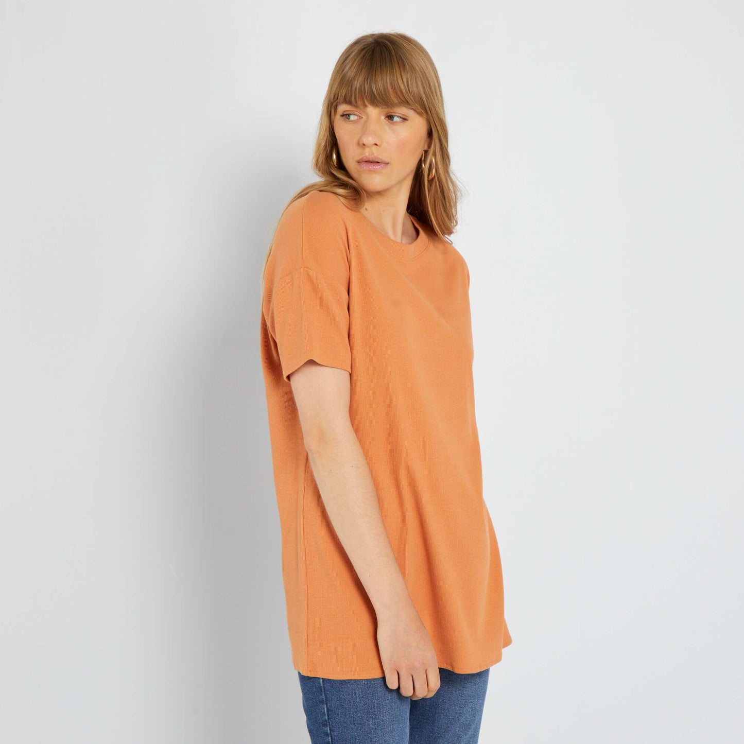 T-shirt long c tel Orange