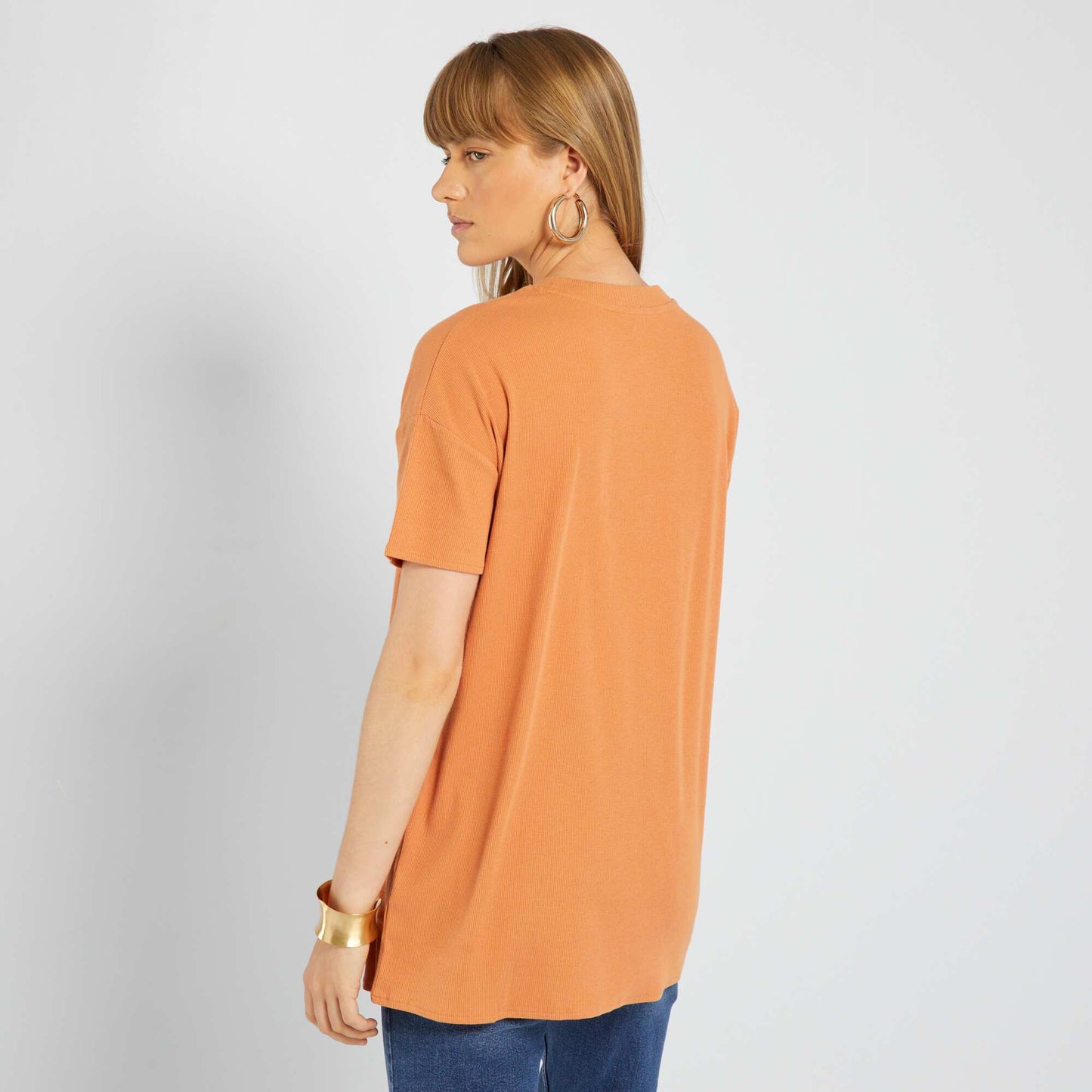 T-shirt long c tel Orange