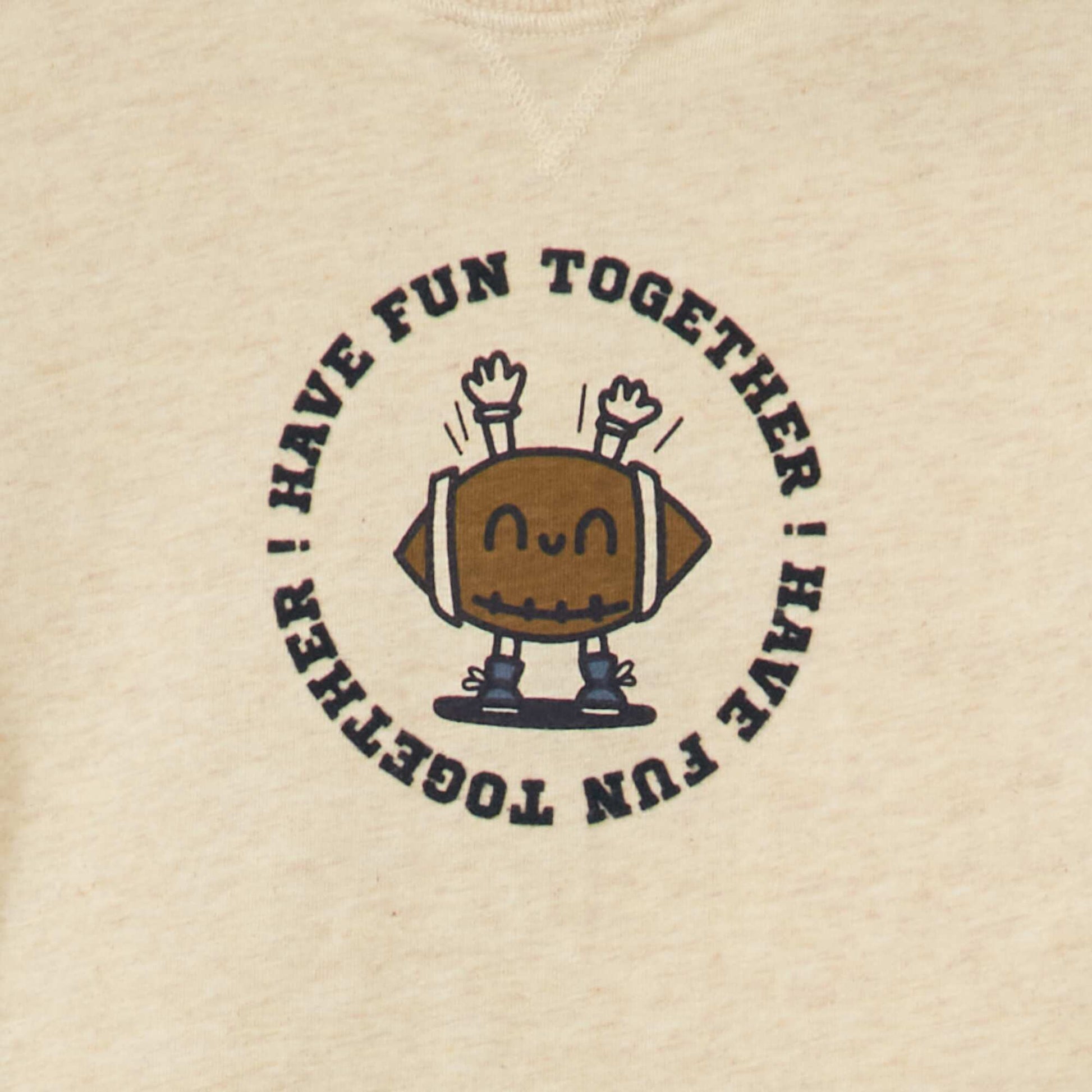 T-shirt en jersey manches courtes Beige