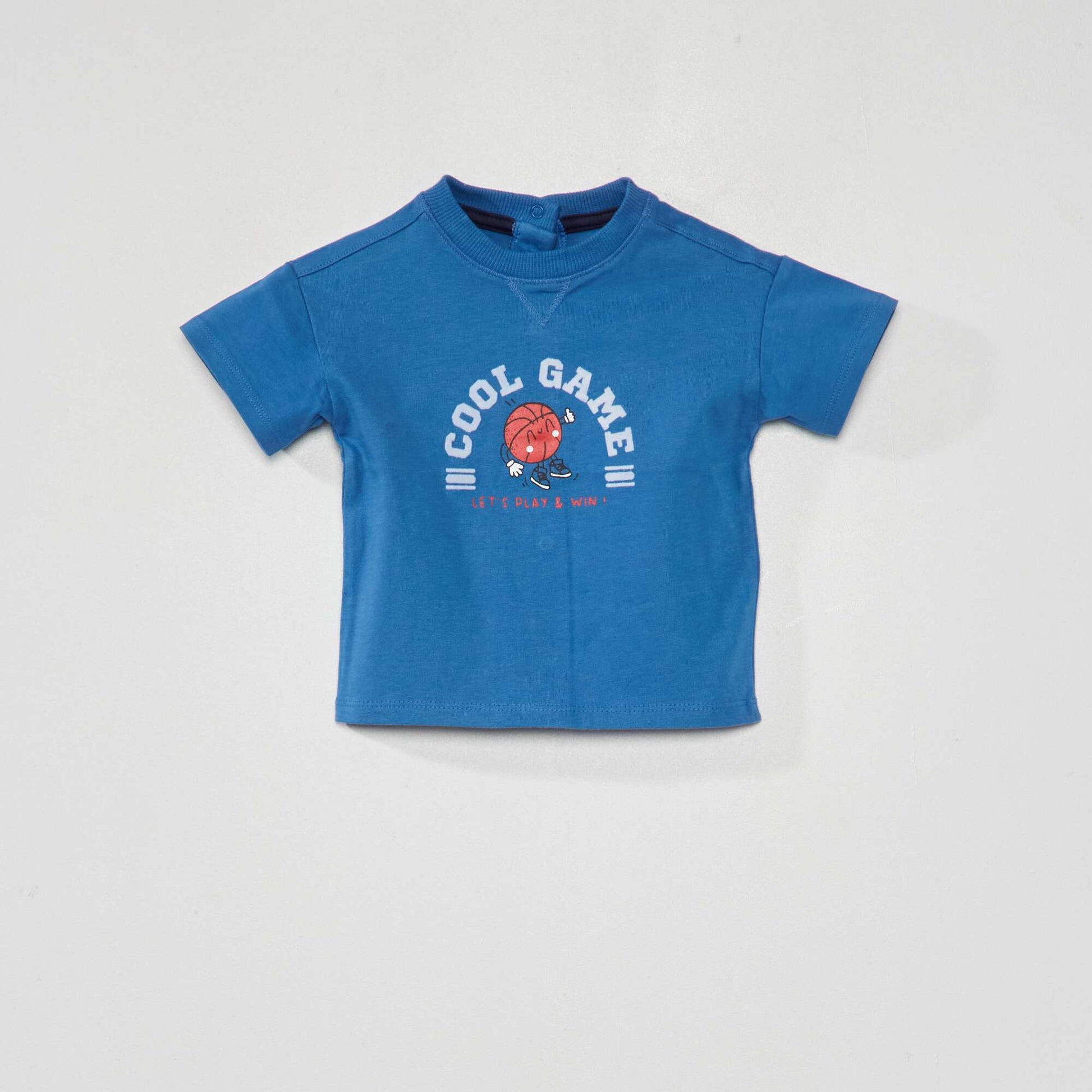 T-shirt en jersey manches courtes Bleu