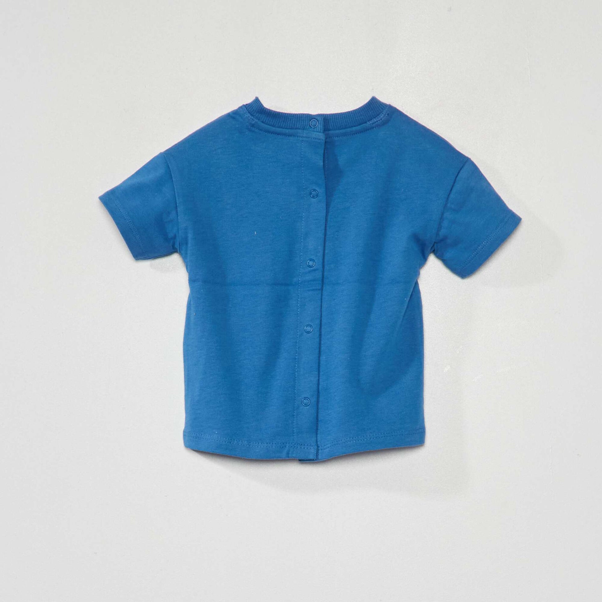 T-shirt en jersey manches courtes Bleu