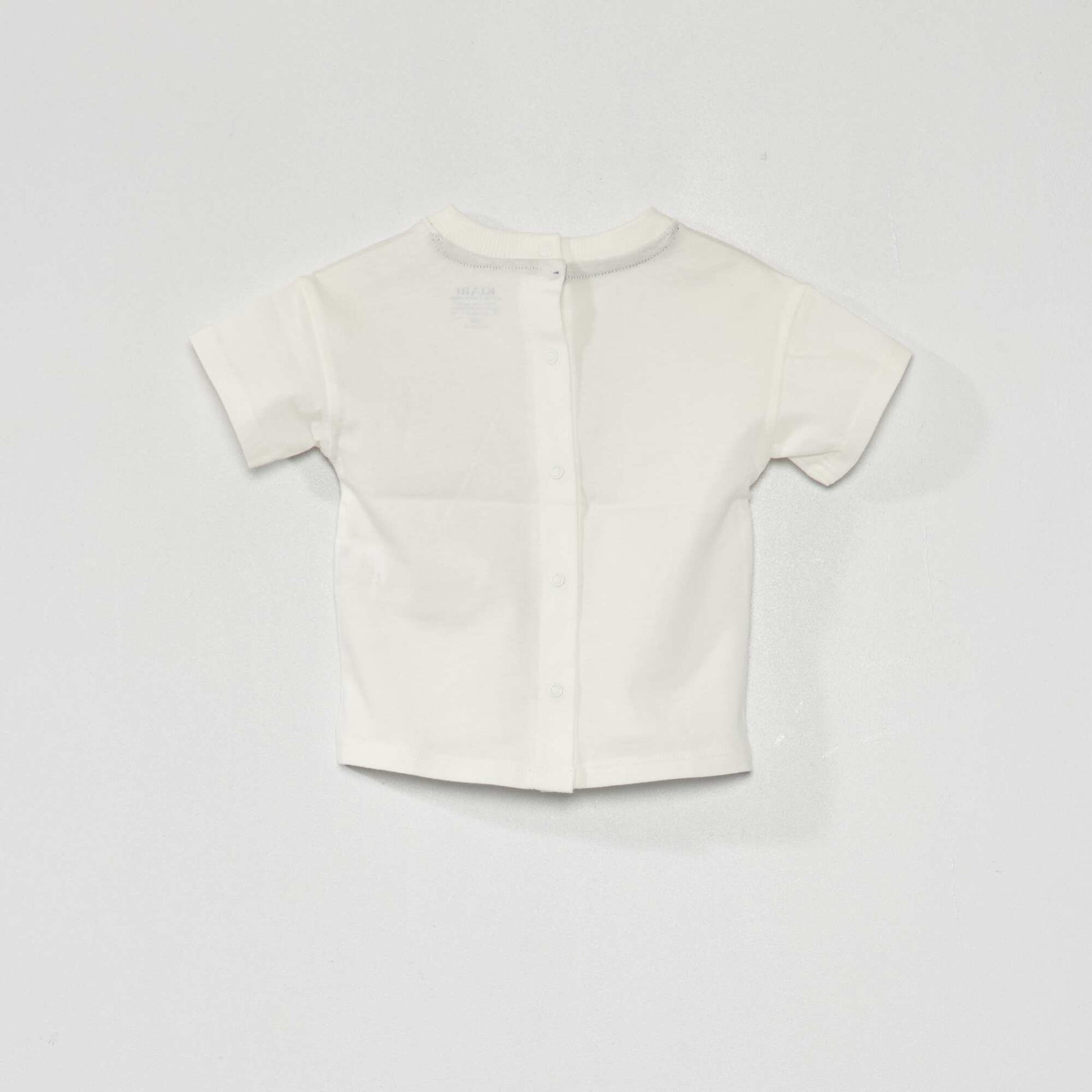 T-shirt en jersey manches courtes Blanc