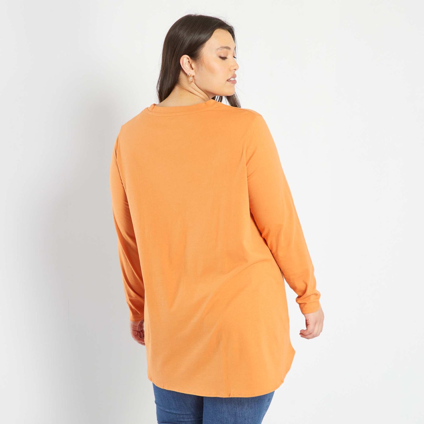 T-shirt rallong manches longues Orange