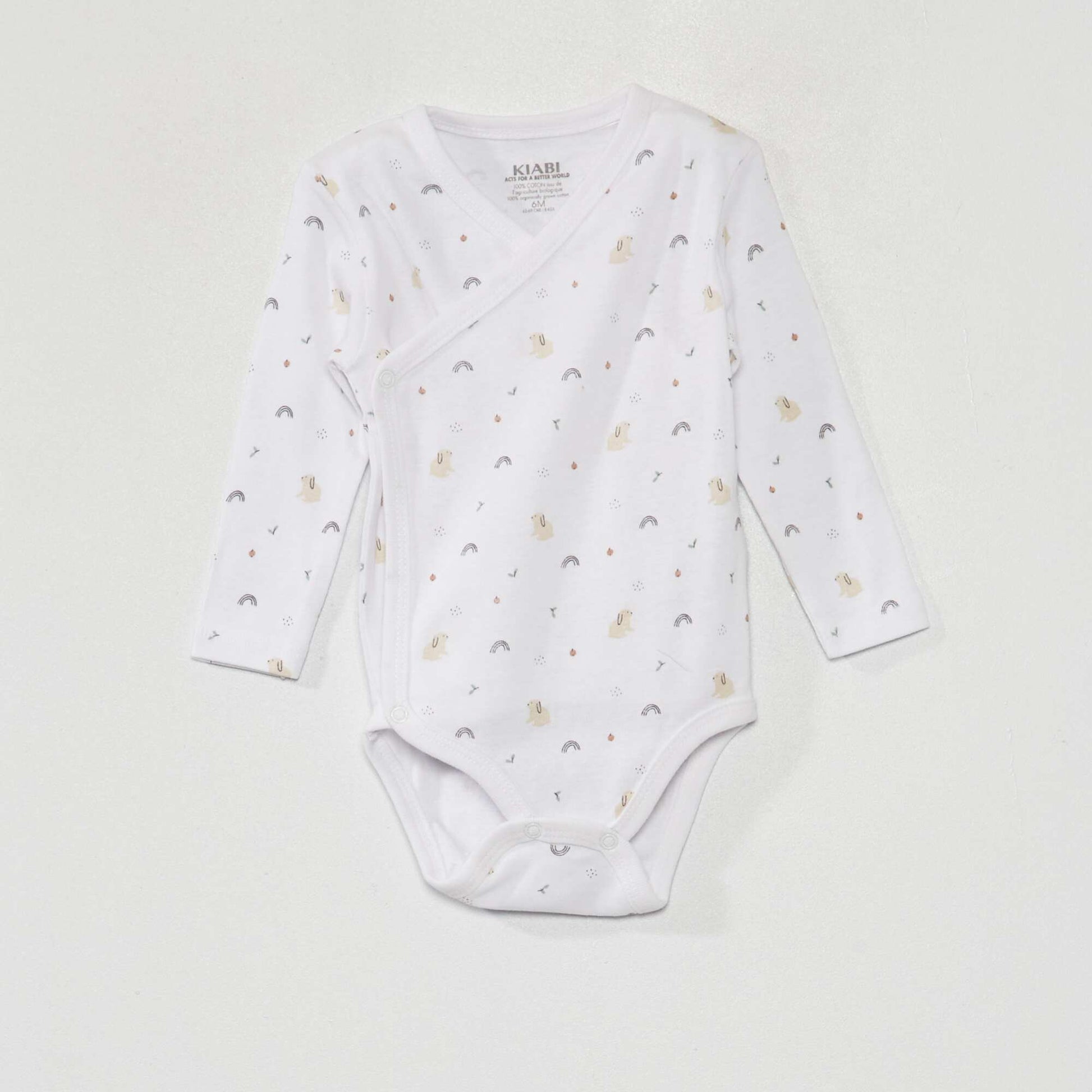 Lot de 3 bodies en maille jersey - 3 pi ces Blanc/vert