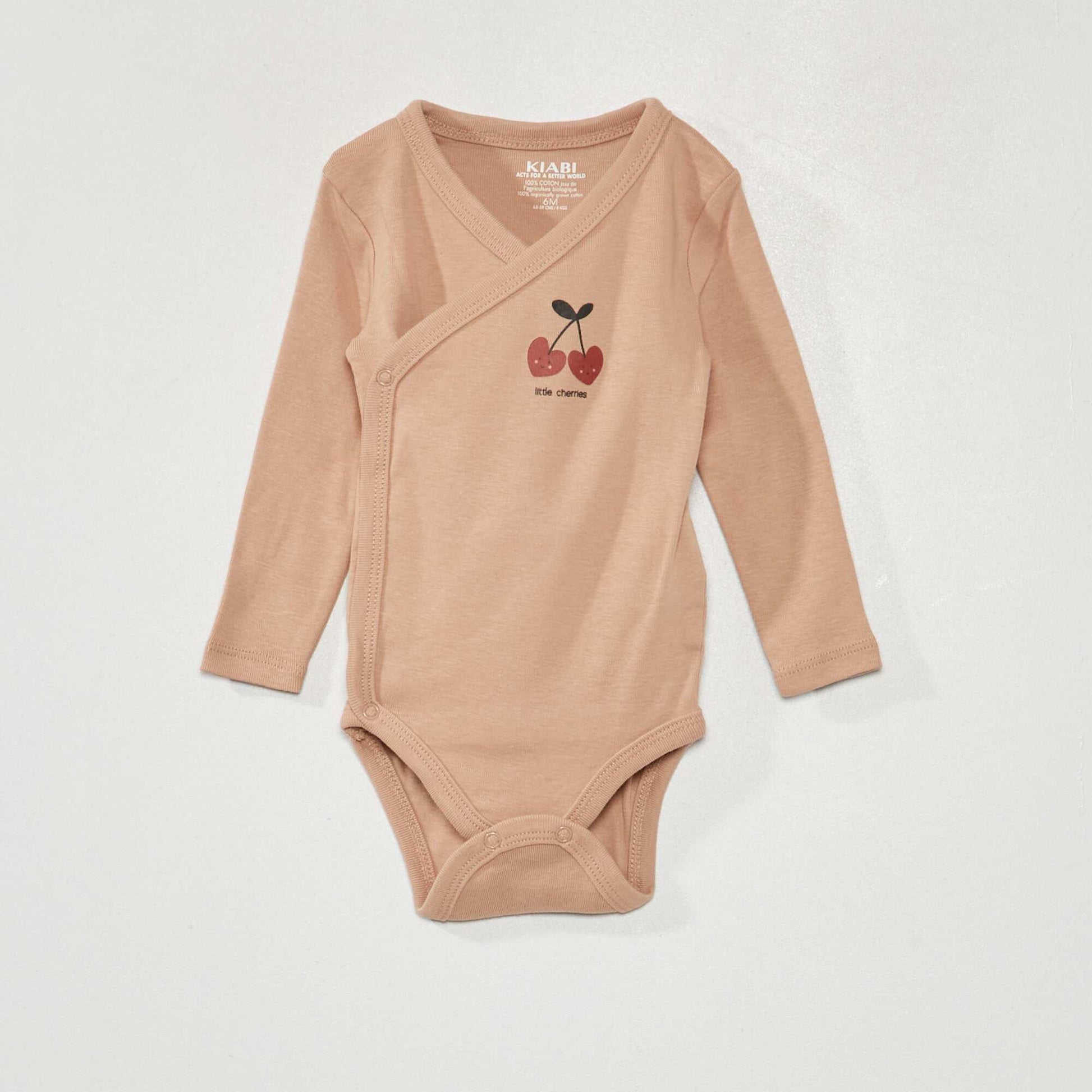 Lot de 3 bodies en jersey - 3 pi ces Rose/beige