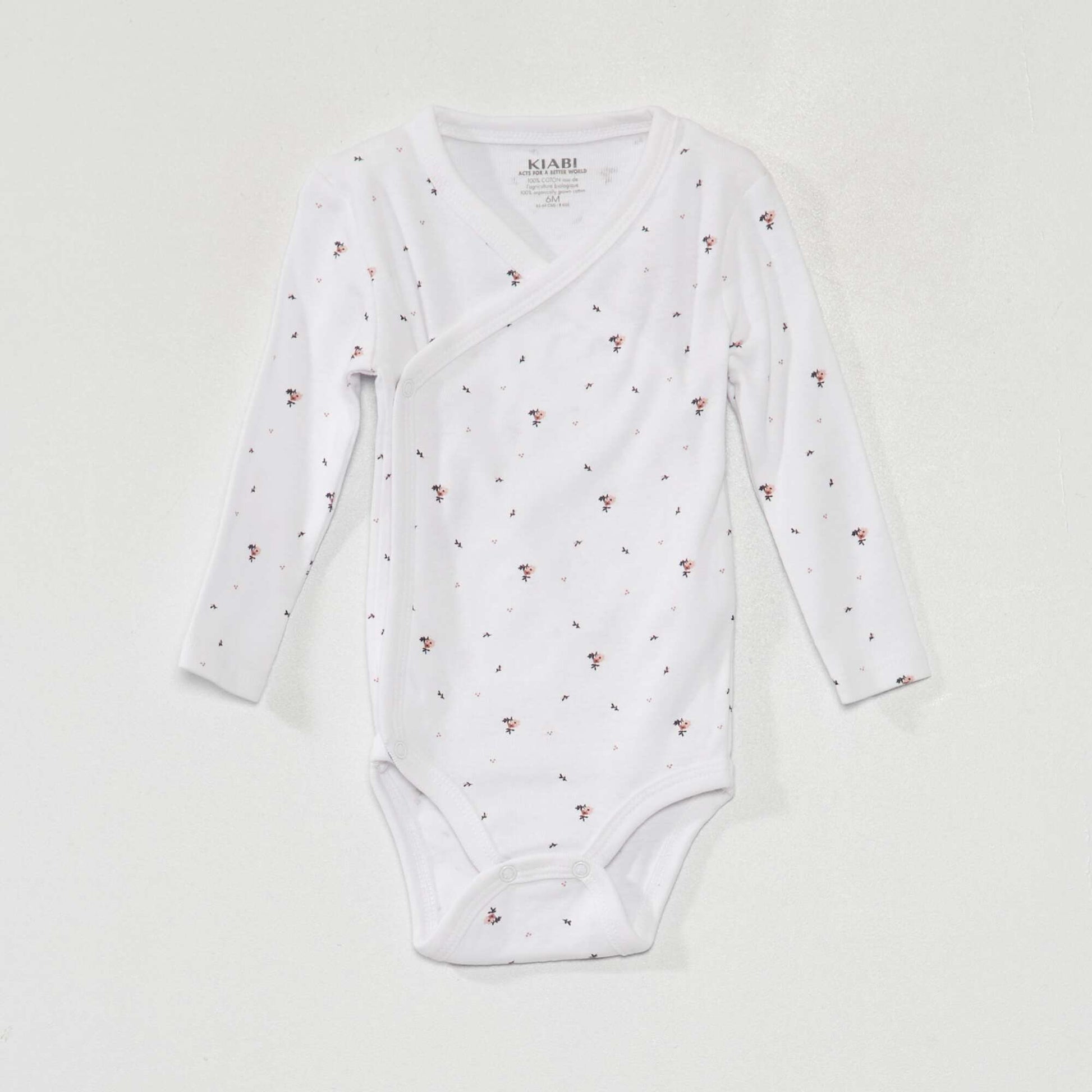 Lot de 3 bodies en jersey - 3 pi ces Blanc/rose