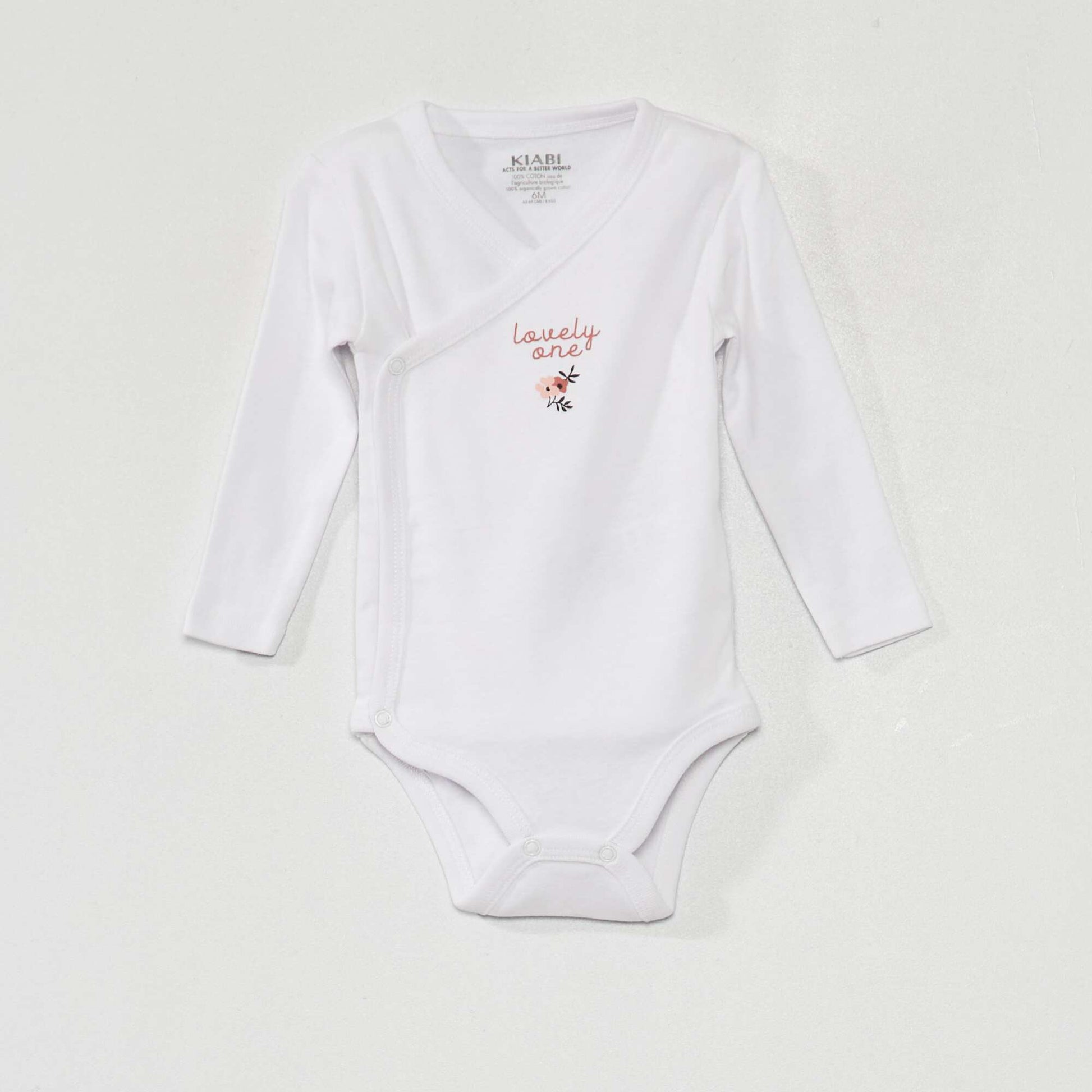 Lot de 3 bodies en jersey - 3 pi ces Blanc/rose