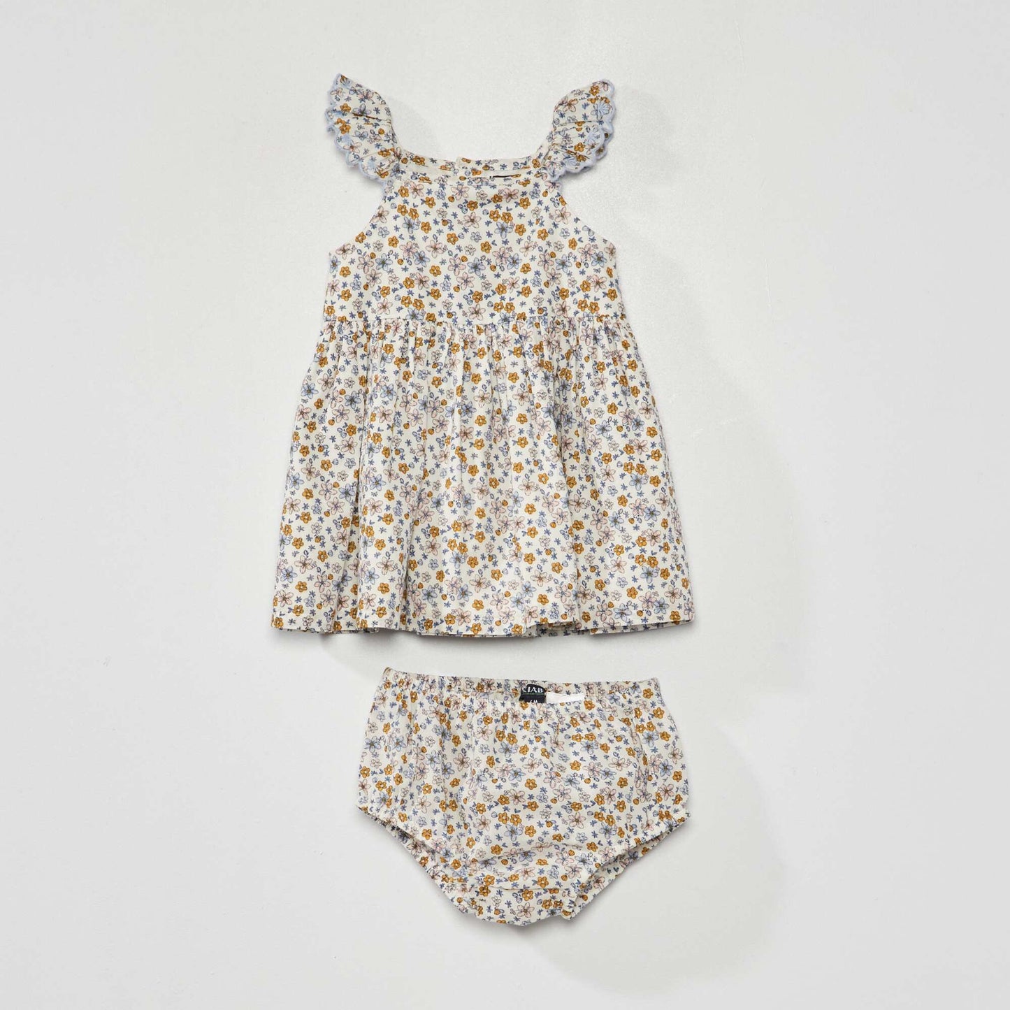 Ensemble robe + bloomer imprim cru fleuri